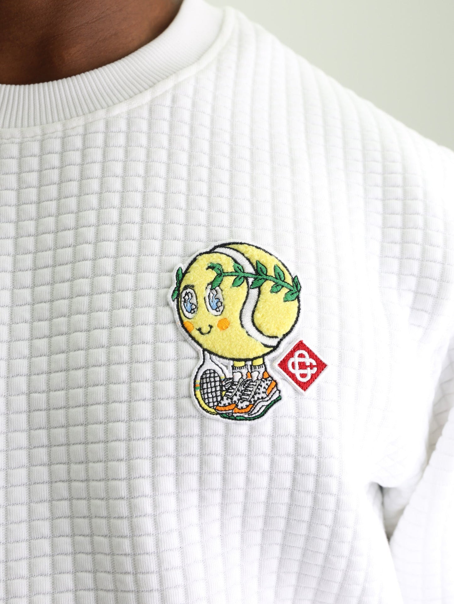 Casablanca Sweater Grid White