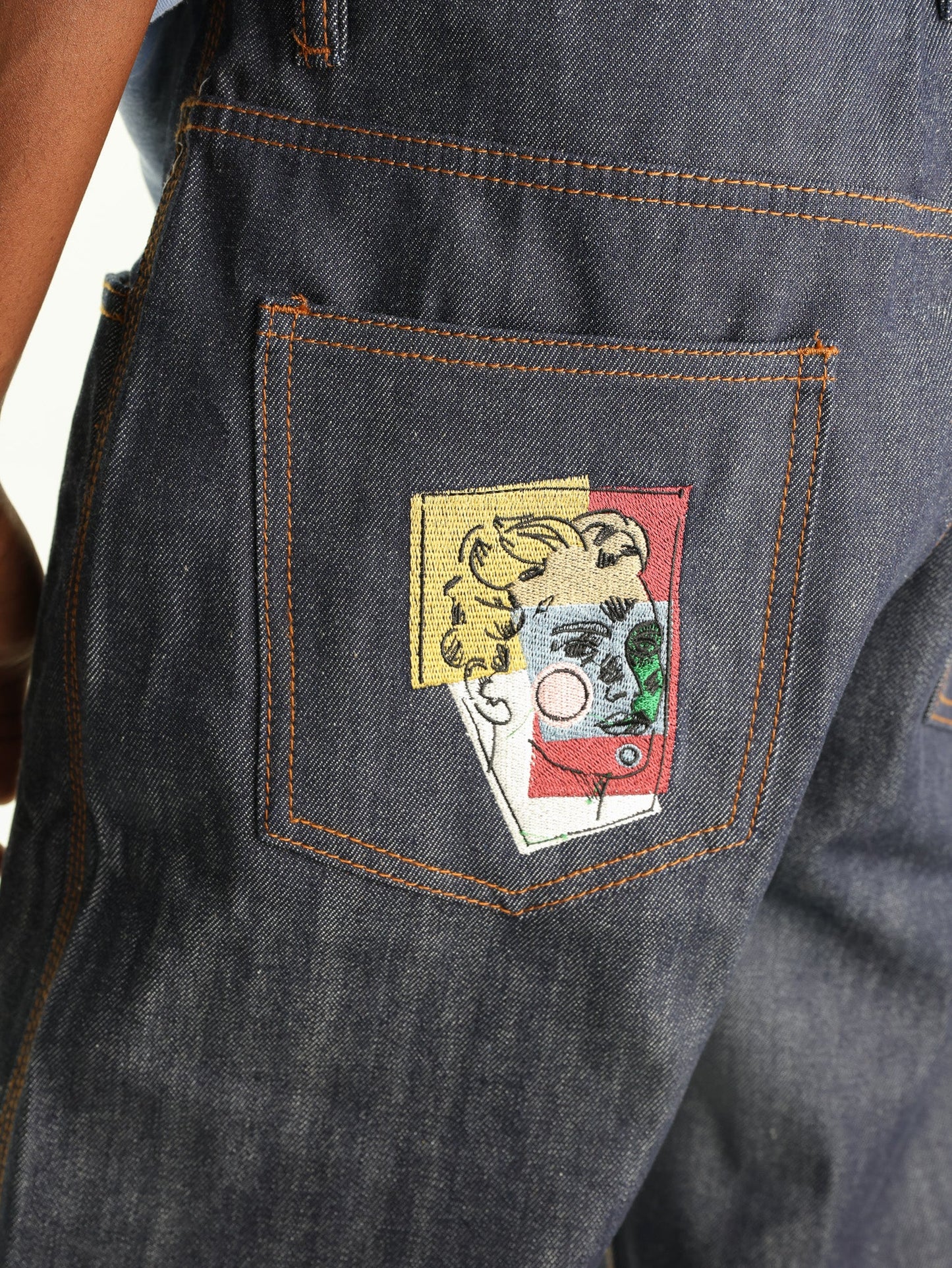 Kidsuper Jeans Raw Denim Pleated Indigo
