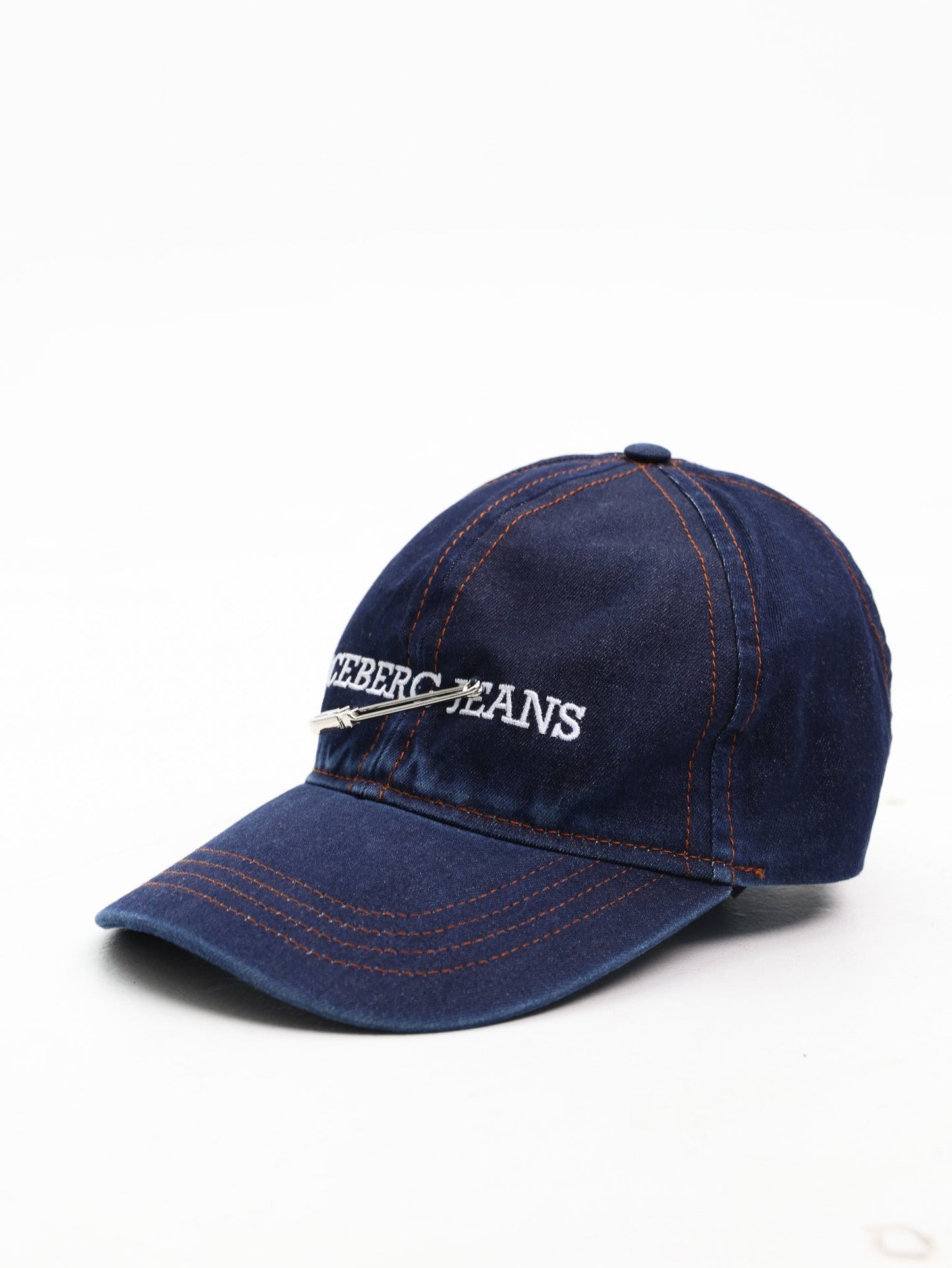 Iceberg Baseball Denim Cap Indigo