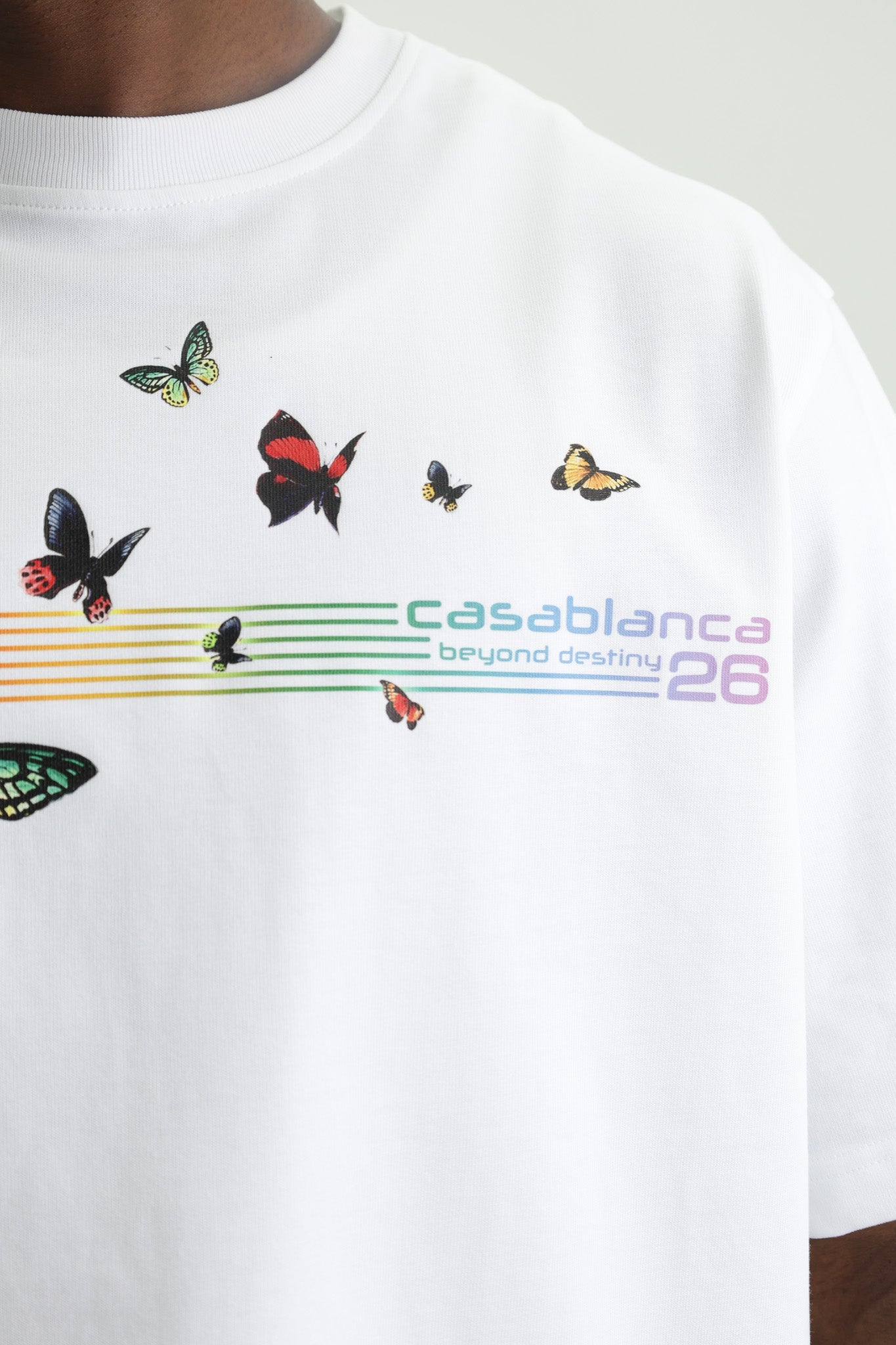 Casablanca Butterfly Oversized T-Shirt White