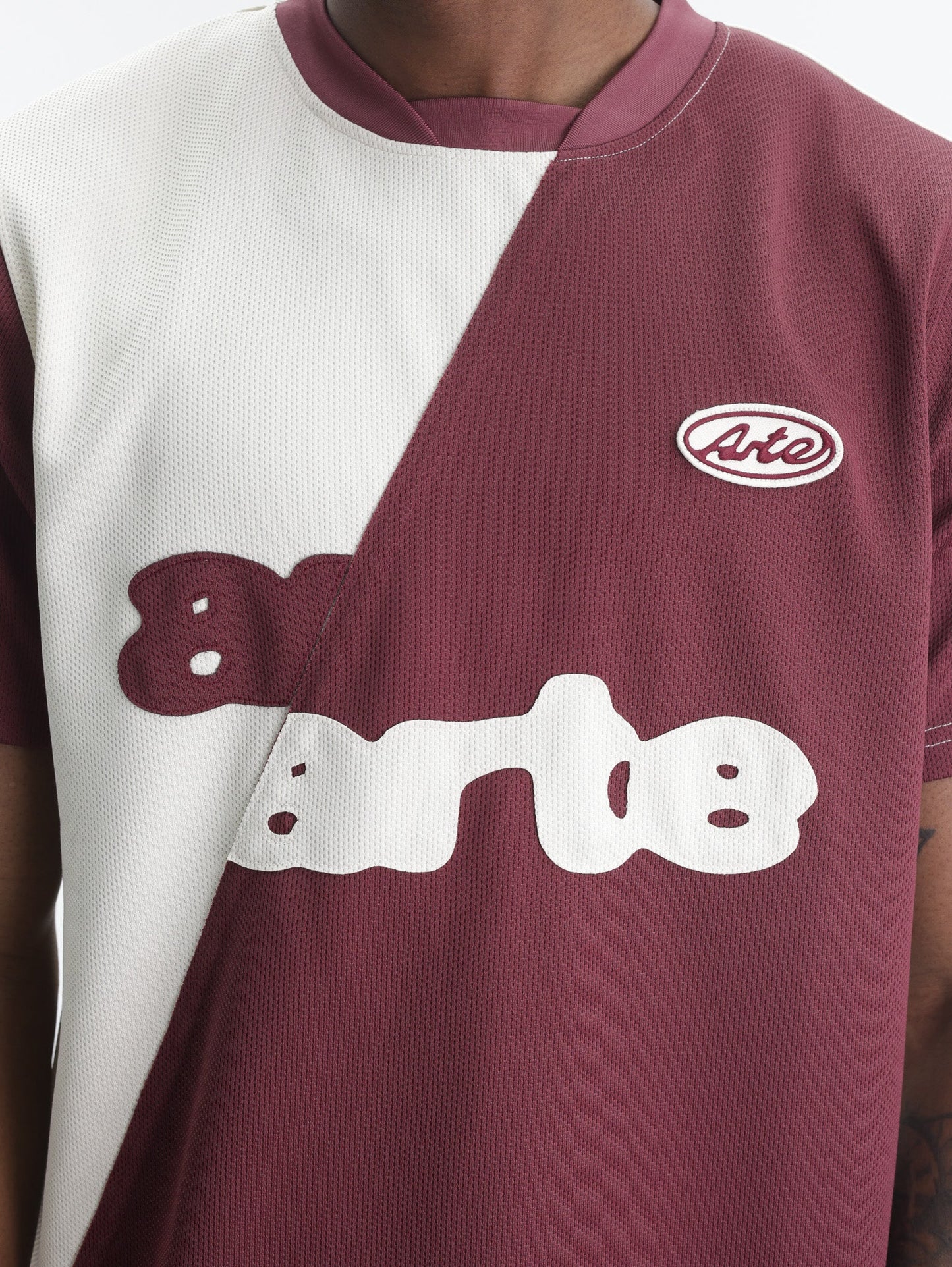 Arte T-Shirt Football Logo Maroon/White