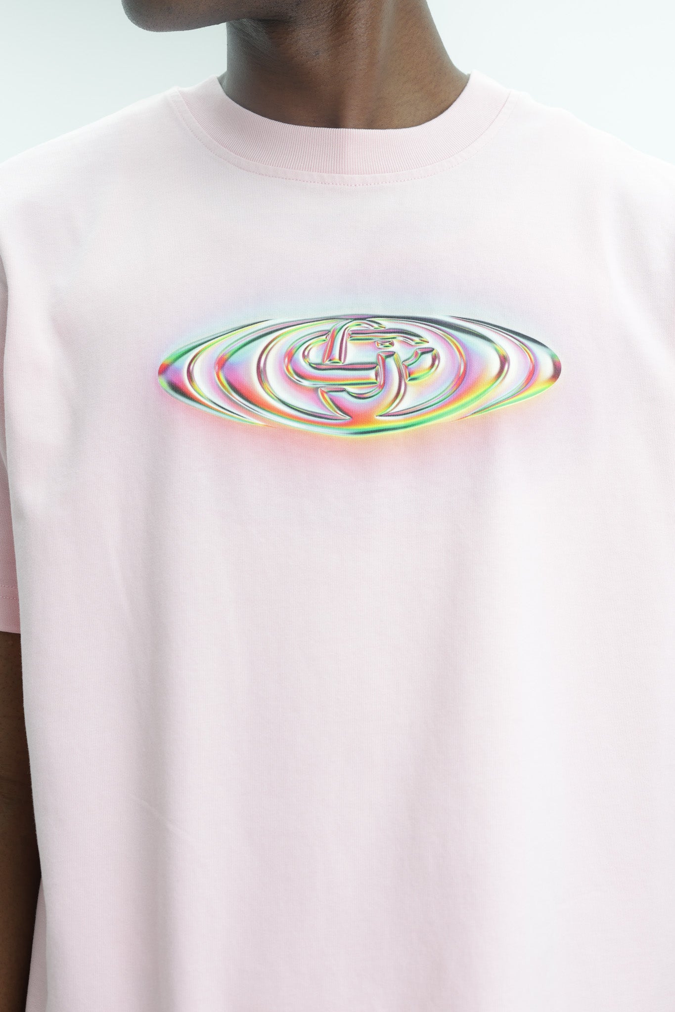 Casablanca Glass Logo Classic T-Shirt Pink