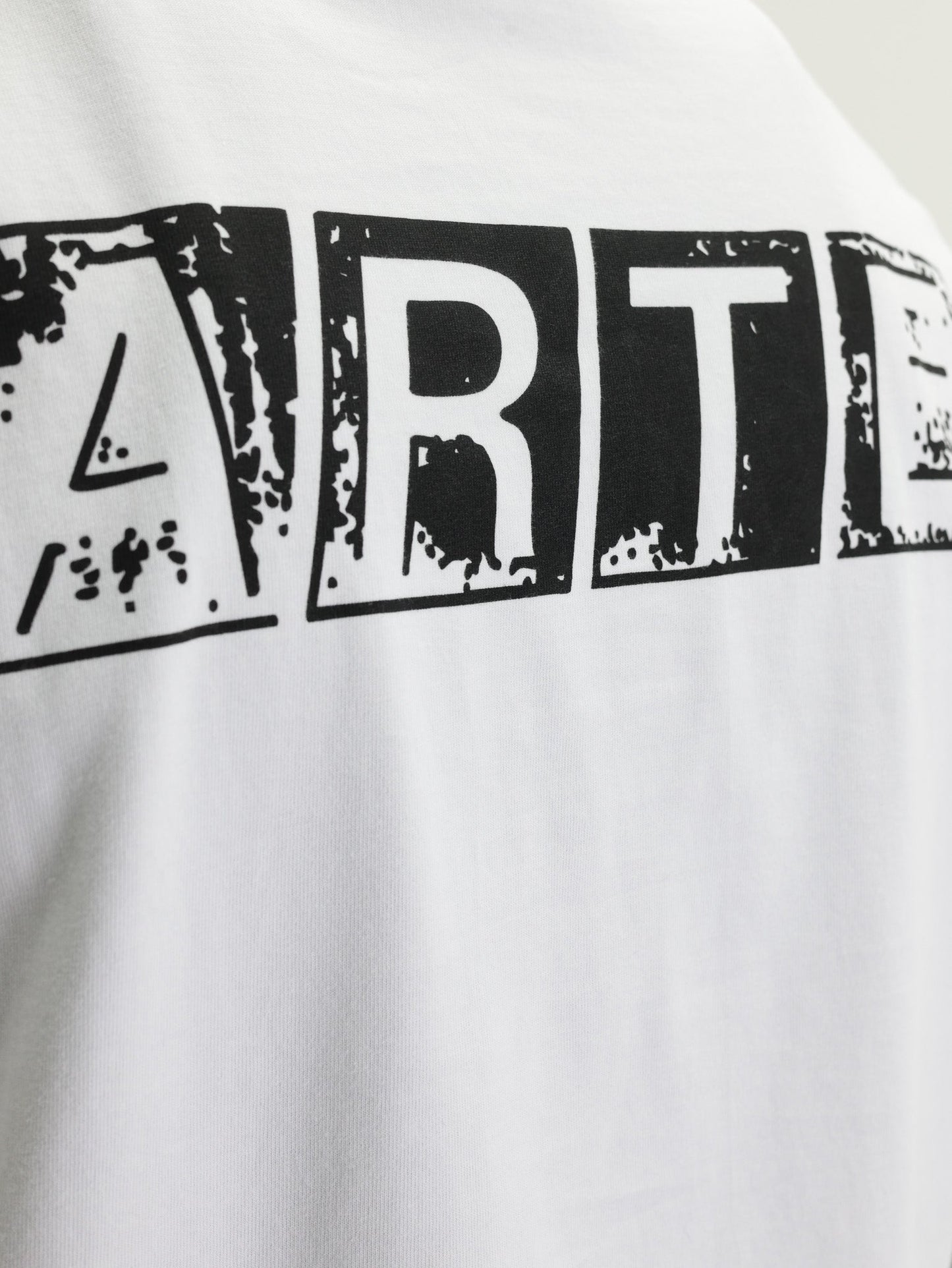 Arte T-Shirt Block Black Back Print White