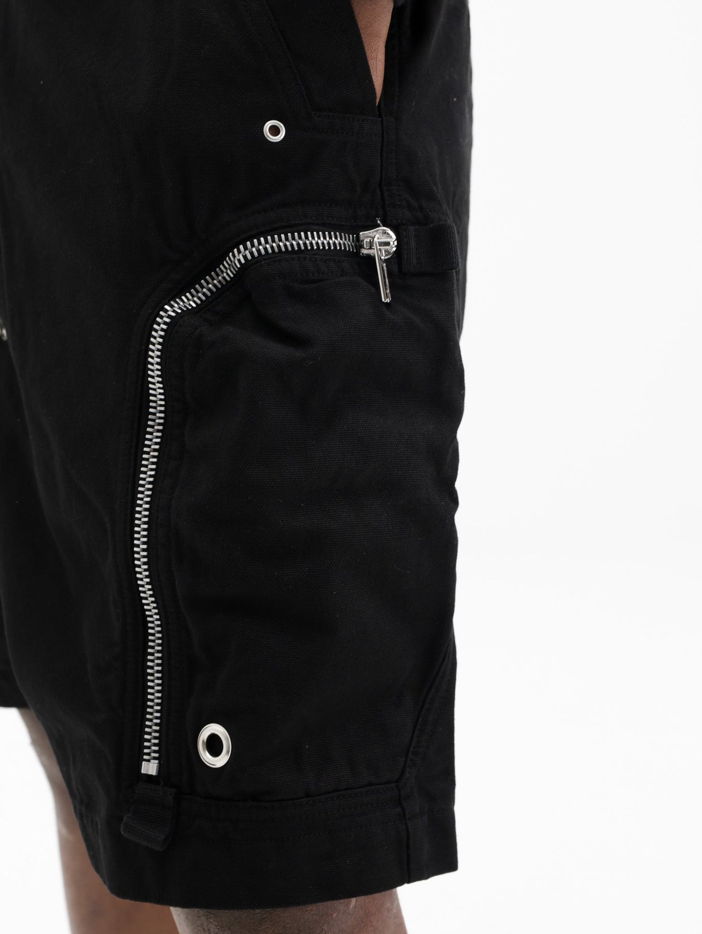 Rick Owens Shorts Zipped Pockets Black
