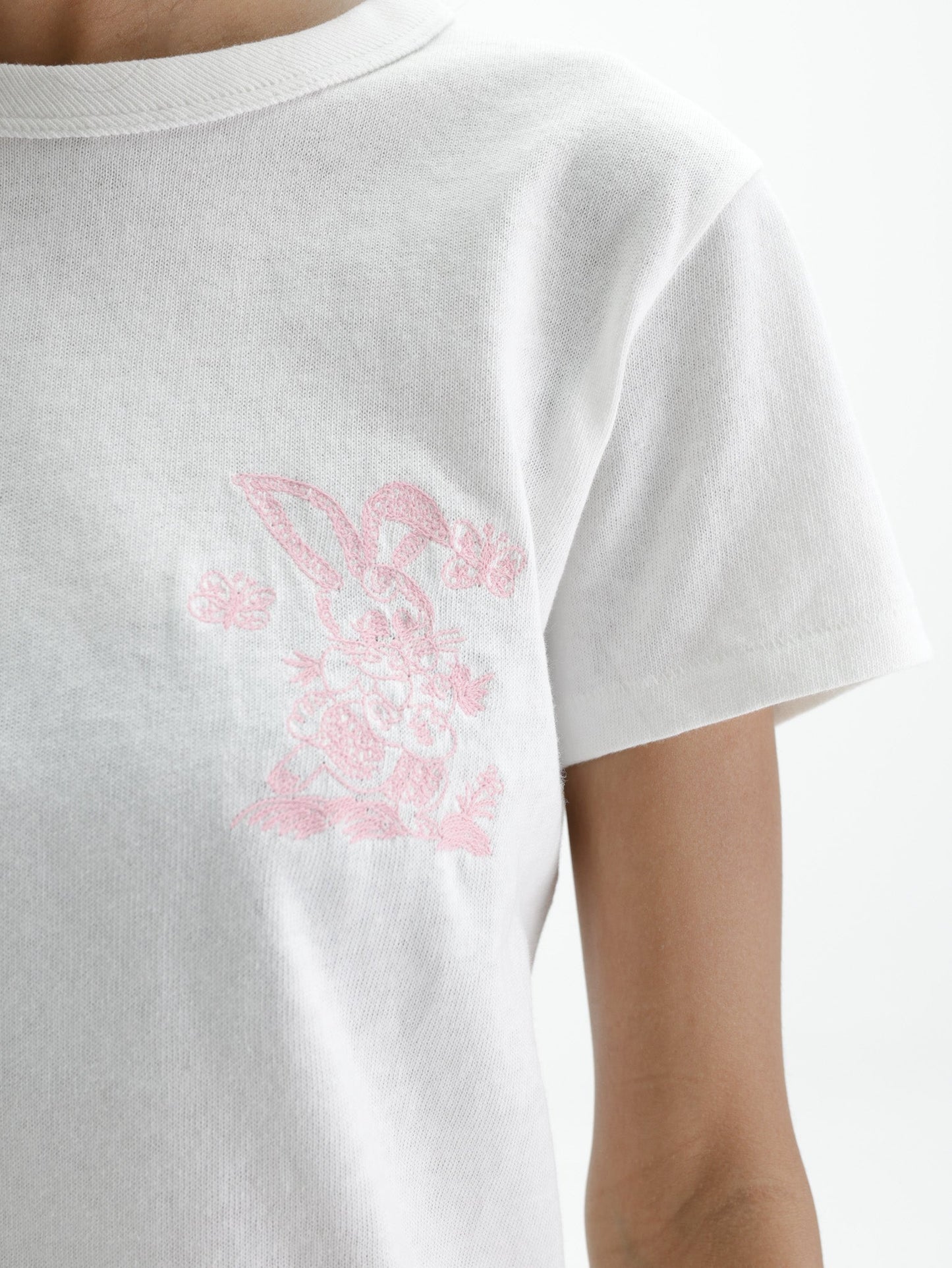 Kenzo T-Shirt Cartoon Embroidered Off White