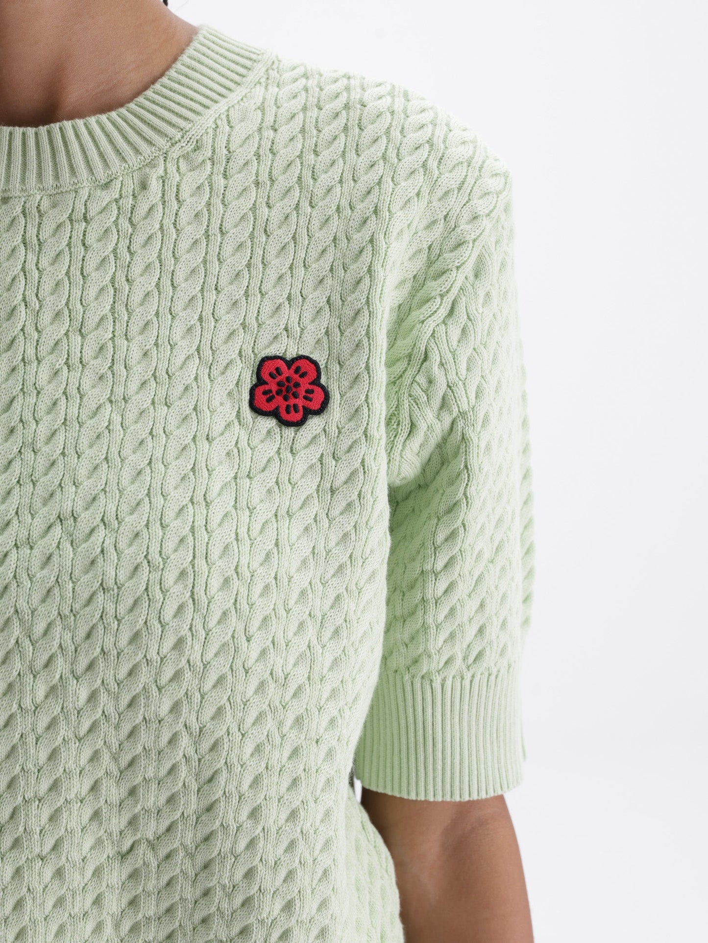 Kenzo Top Knitted Boke Flower Ss Green