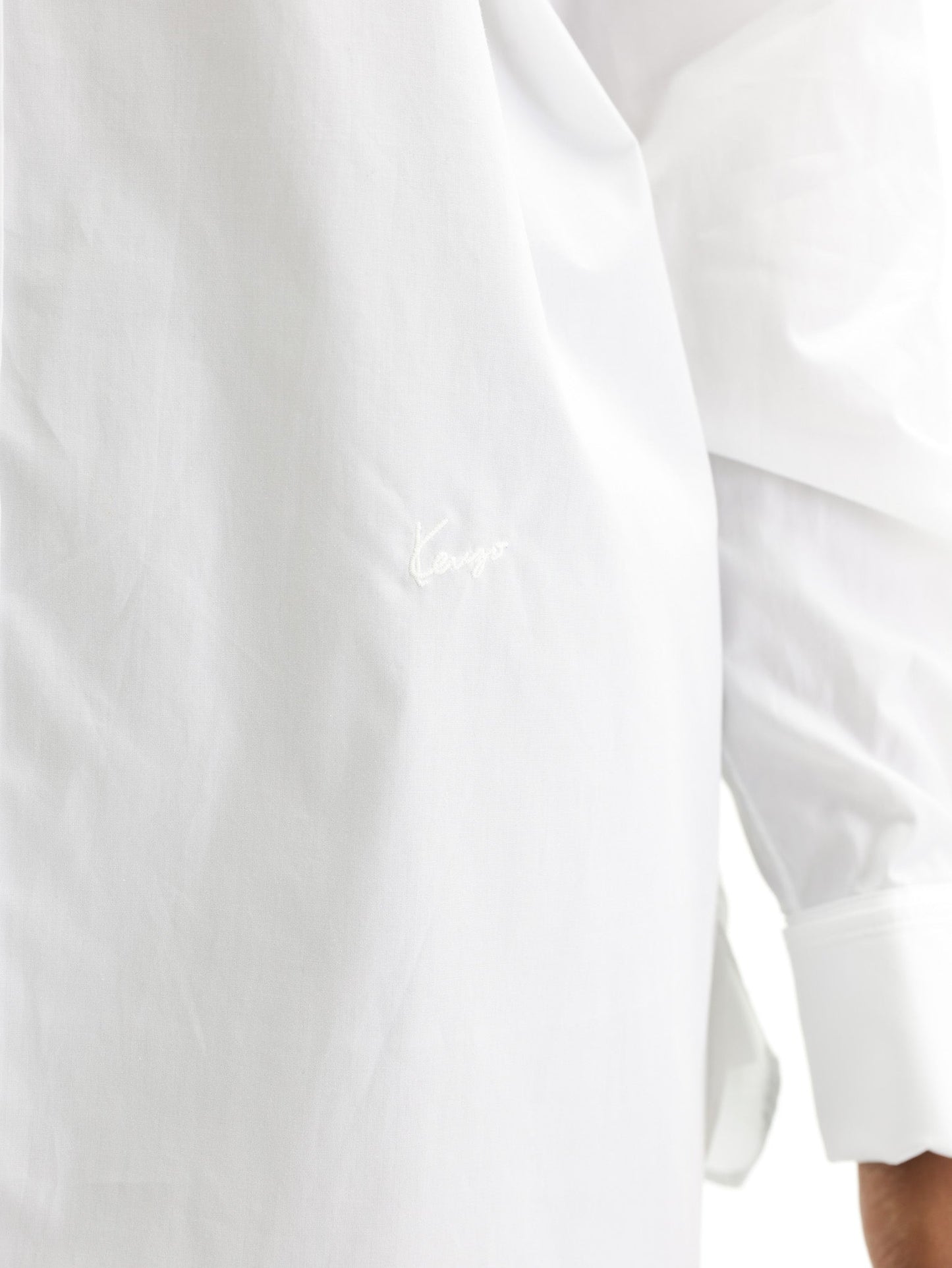 Kenzo Shirt Ls Woven Cotton White