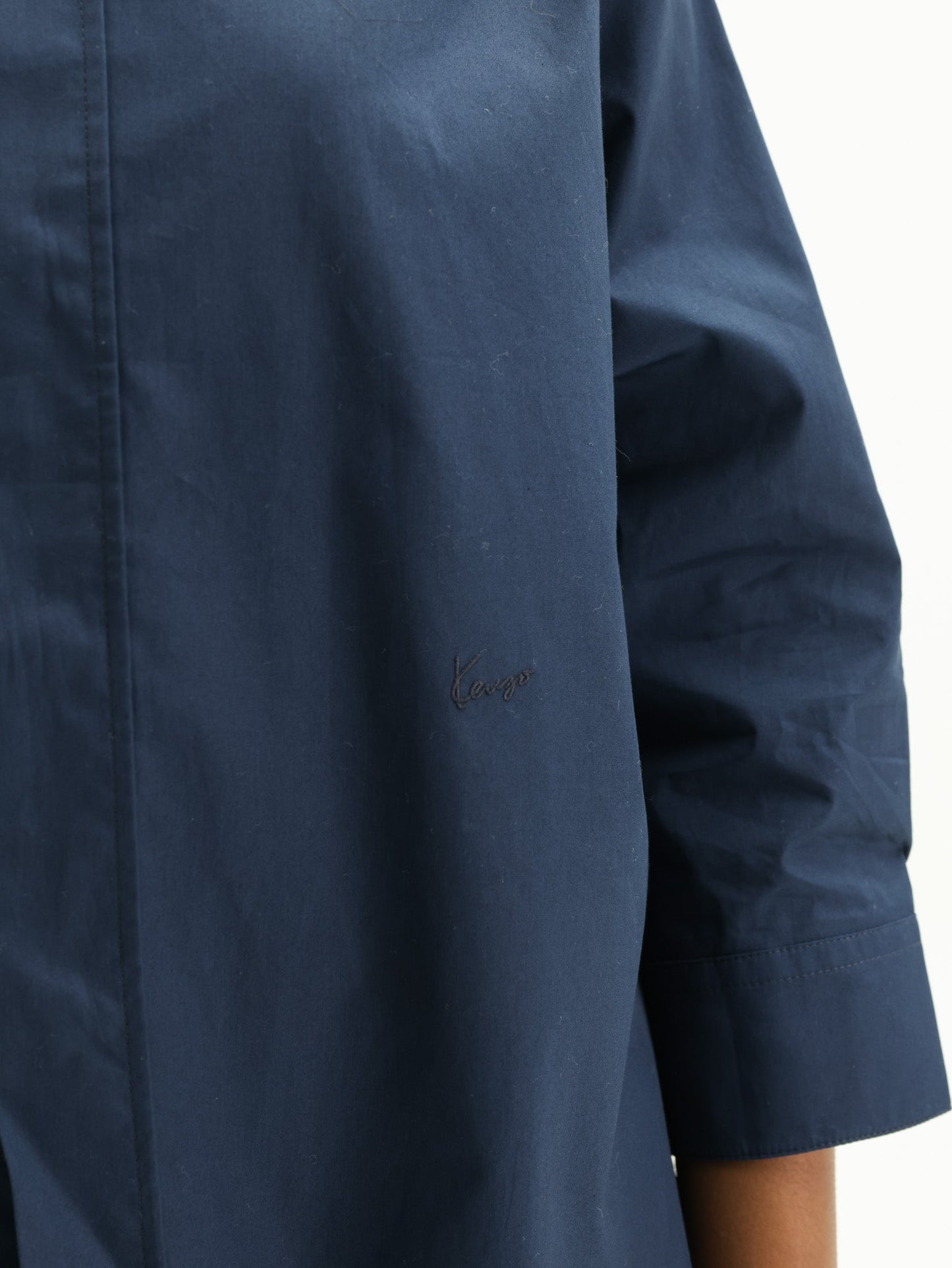 Kenzo Shirt Ls Woven Cotton Navy