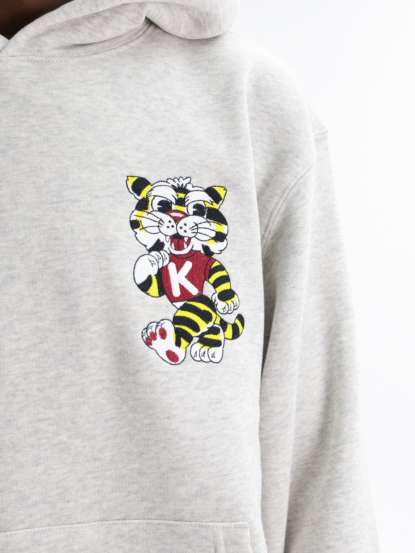 Kenzo Hoodie Wild Tiger Embroidered Grey