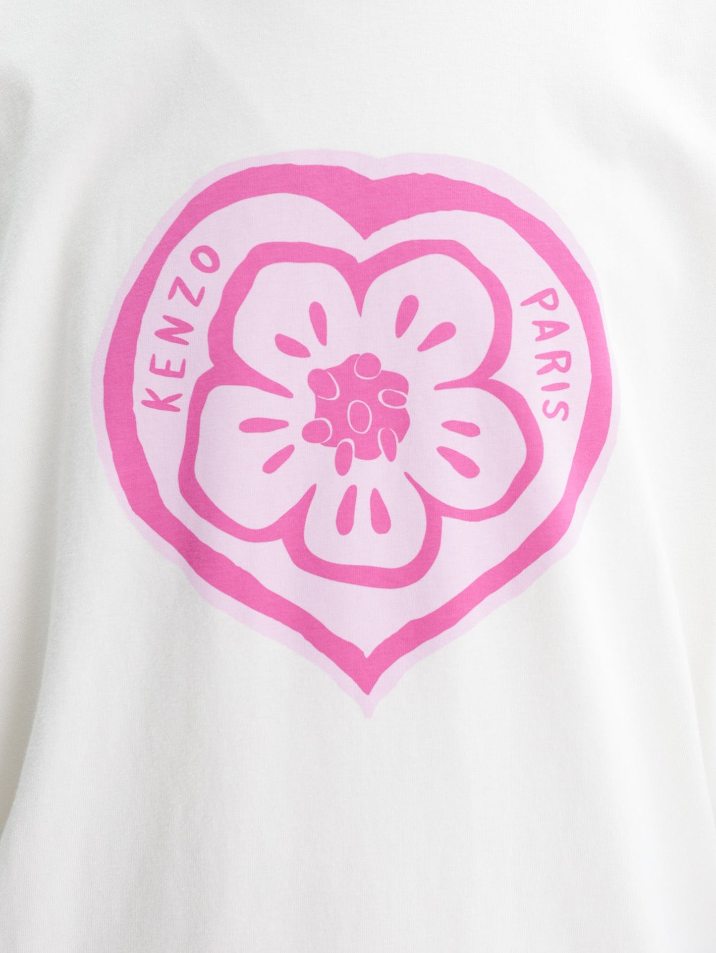 Kenzo T-Shirt Boke Heart Loose Fit Ecru