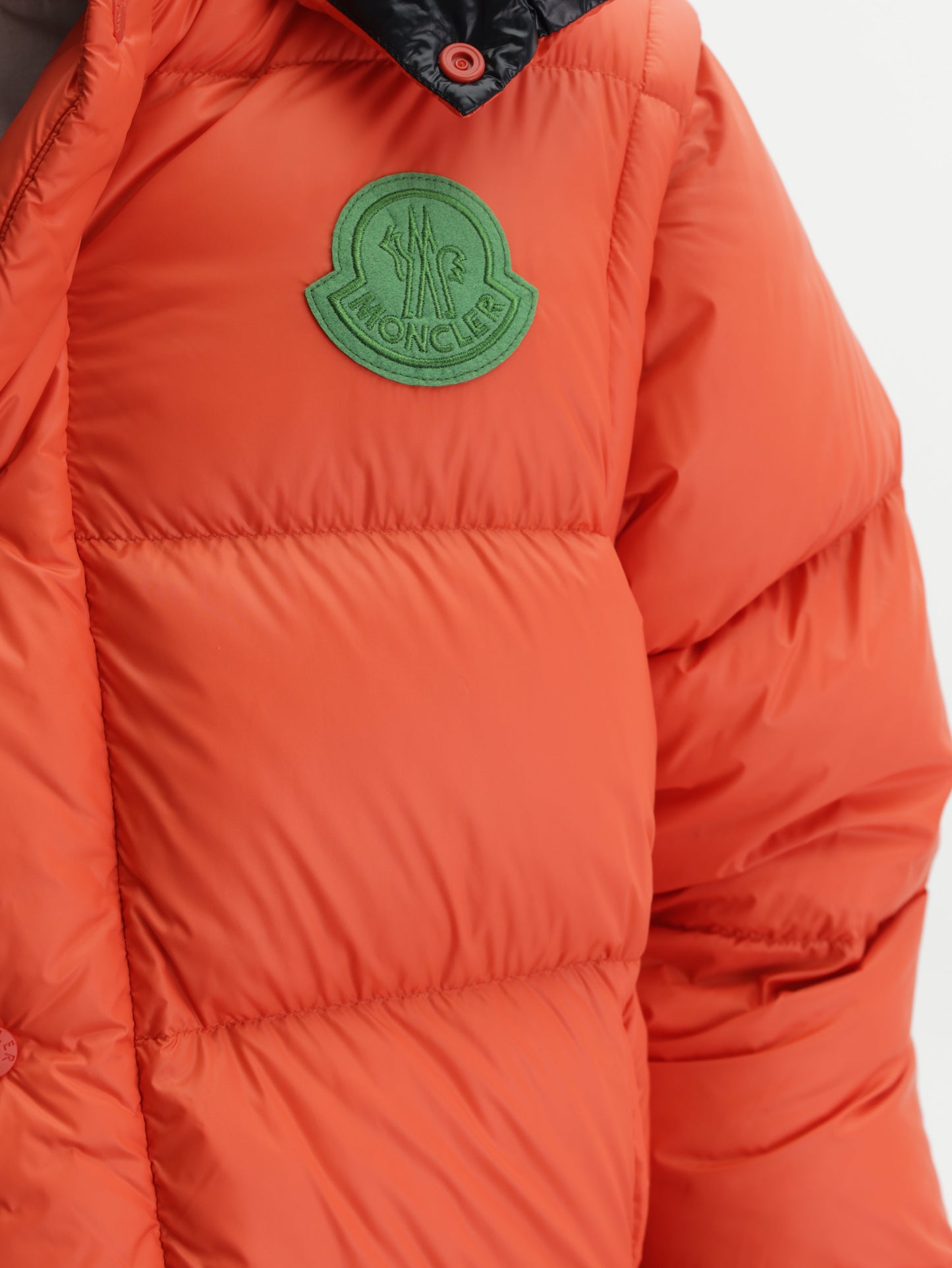 Moncler Jacket Cyclone Puffer Logo Orange