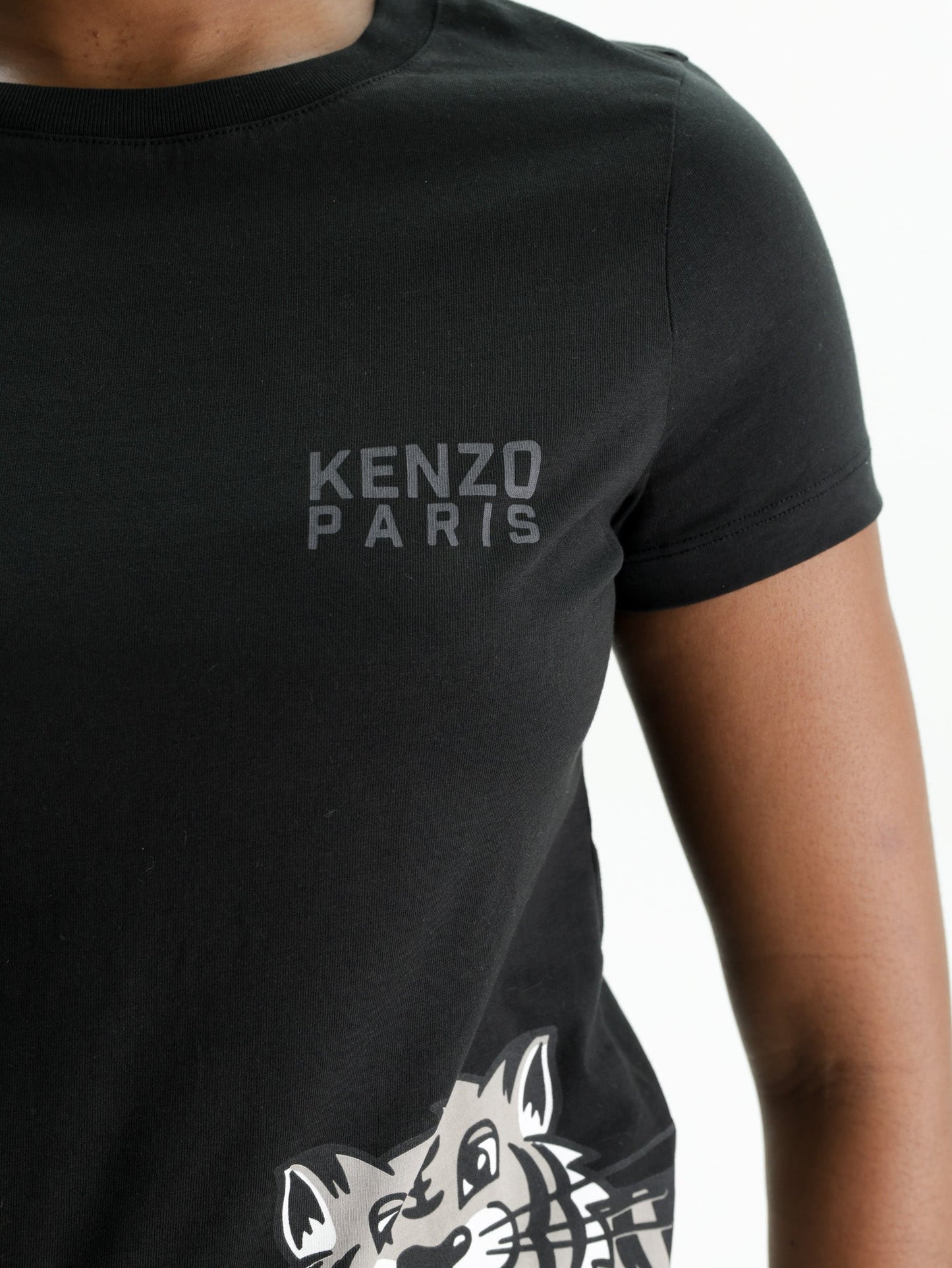 Kenzo T-Shirt Happy Tiger Black