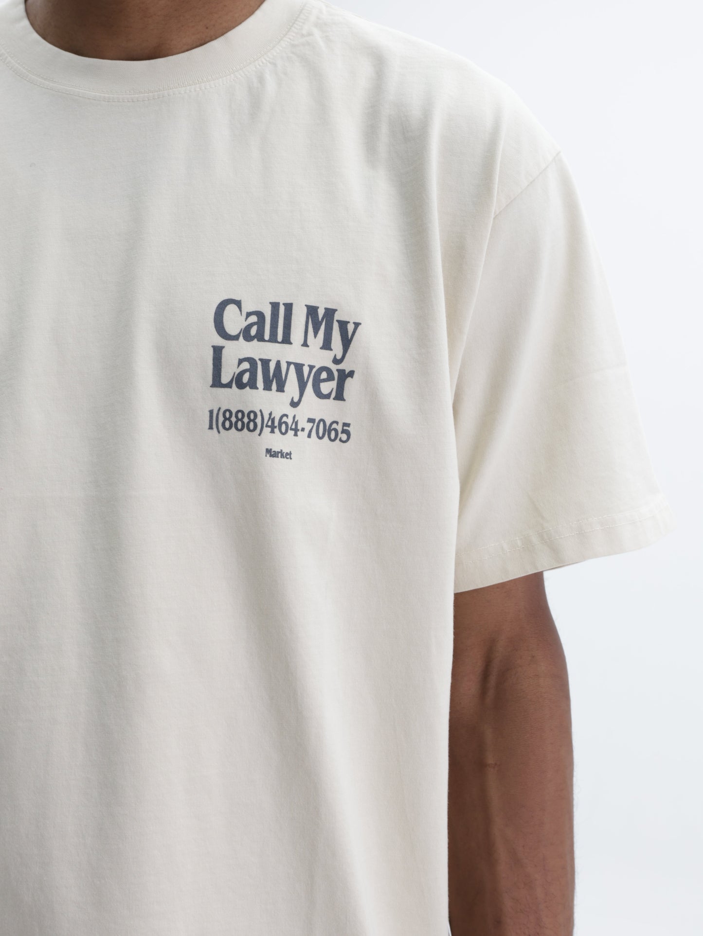 Market T-Shirt Call My Lawyer Ecru