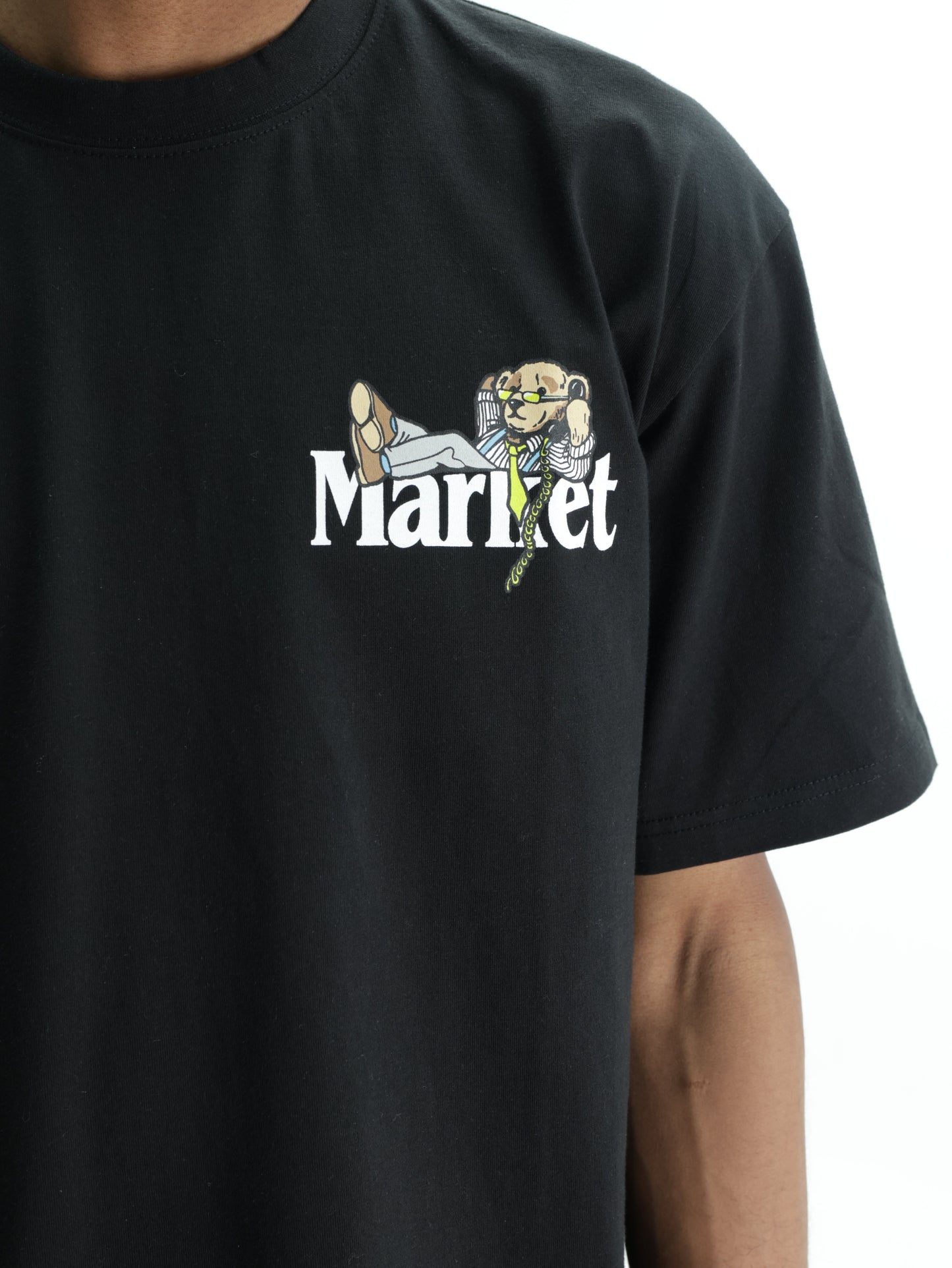 Market T-Shirt Better Call Bear Black
