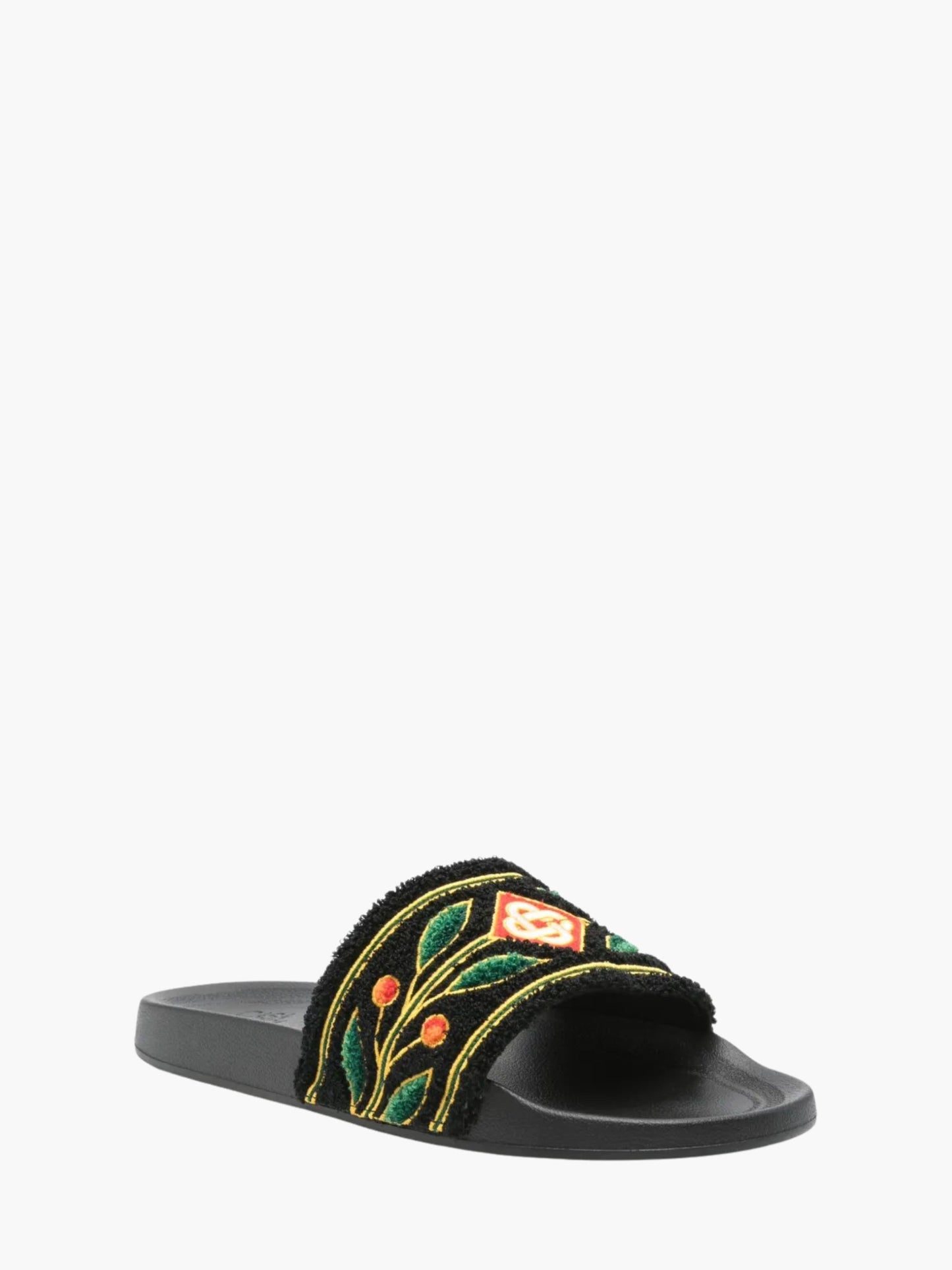 Casablanca Slides CSL17 Embroidered Terry Black