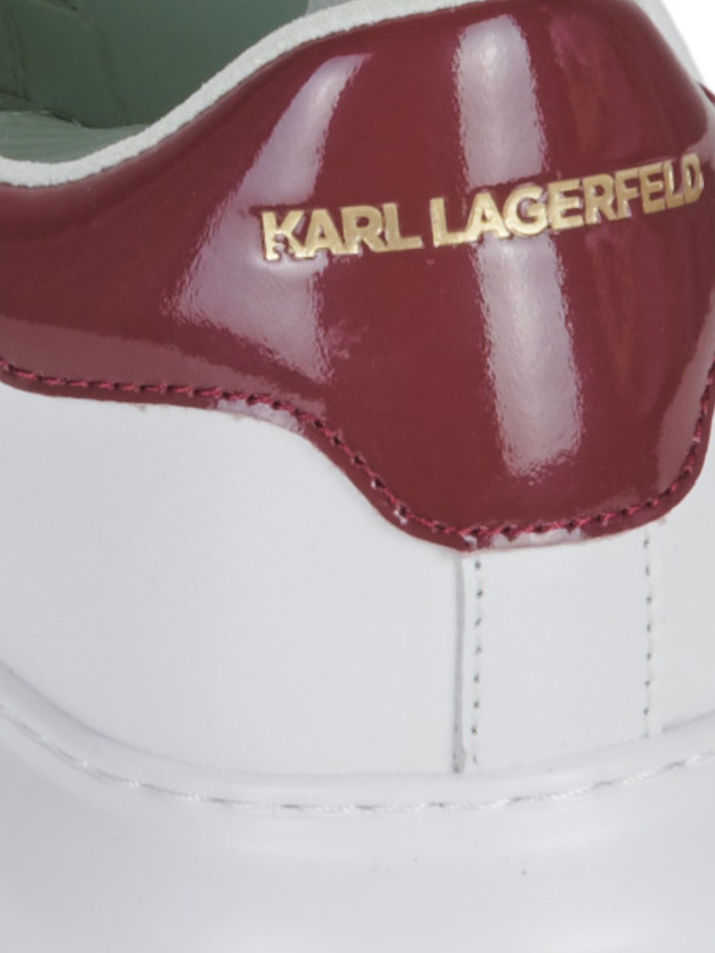 Karl Lagerfeld Sneaker Kl563 Kapri Nft Lo Lace White Leather-Burgundy