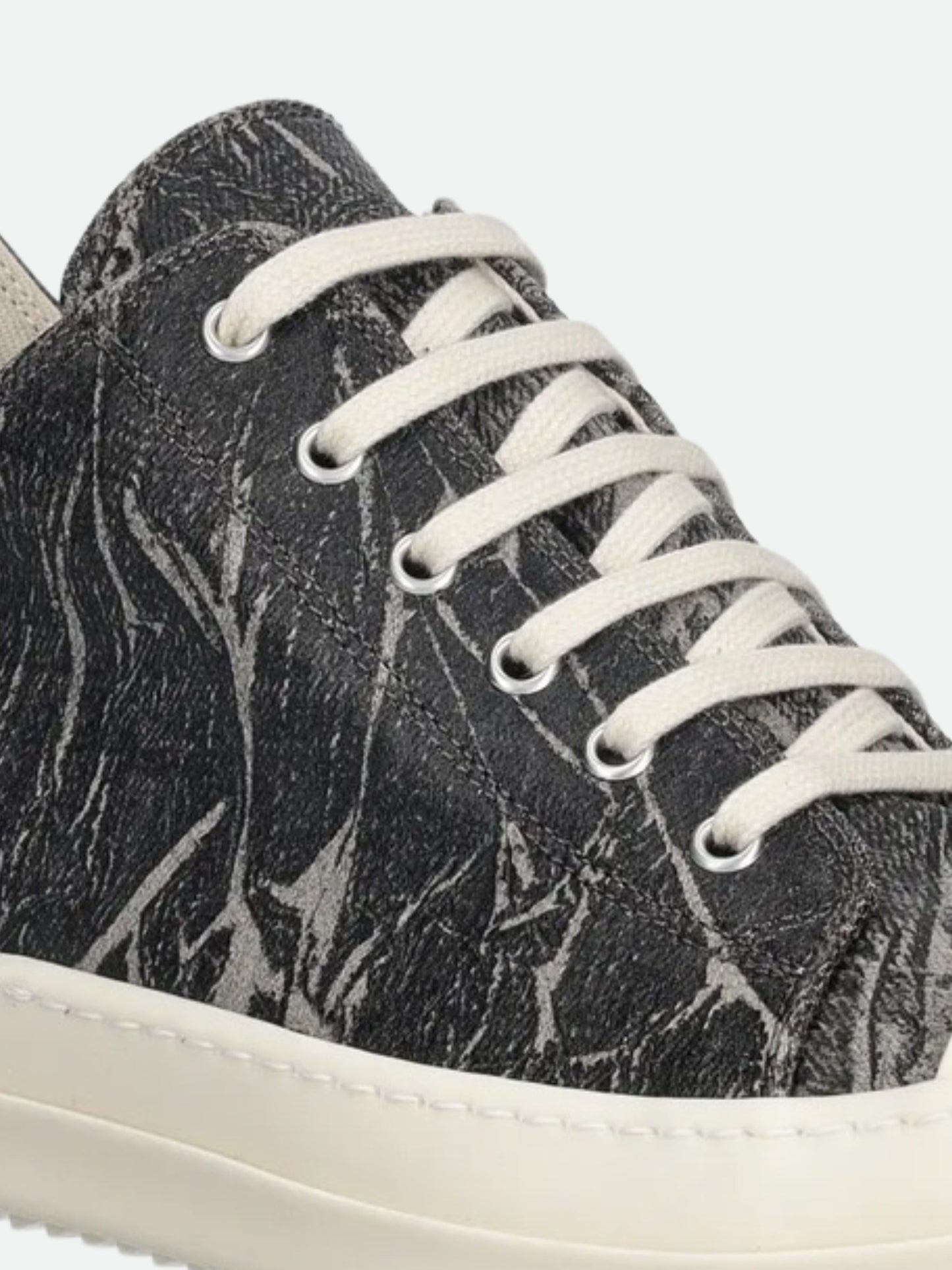 Rick Owens Sneaker Vintage Black Washed Foil-Milk