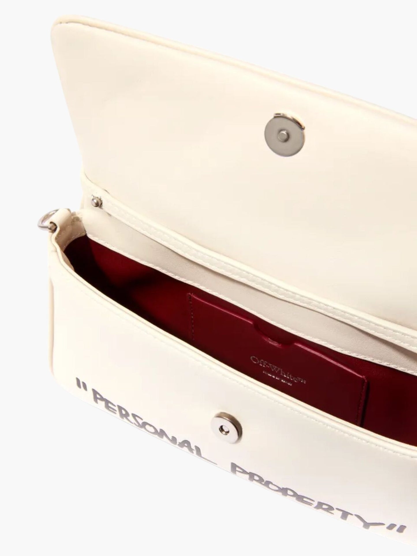 Off-White Bag Black Logo Strap Cream
