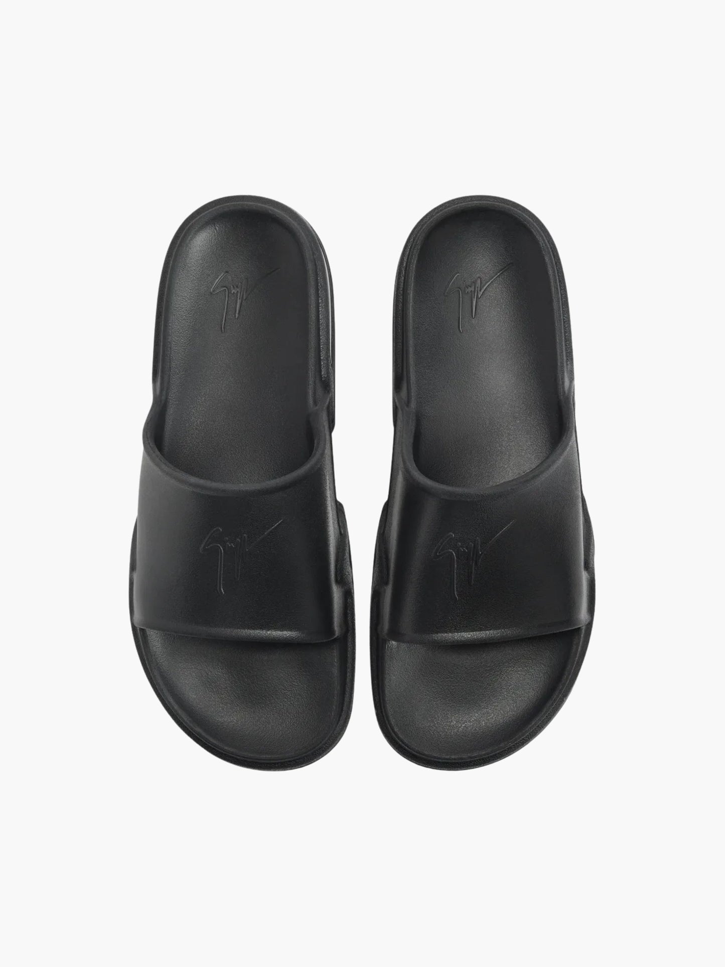 Giuseppe Zanotti Slides Zsl1 Tomia Embossed Black