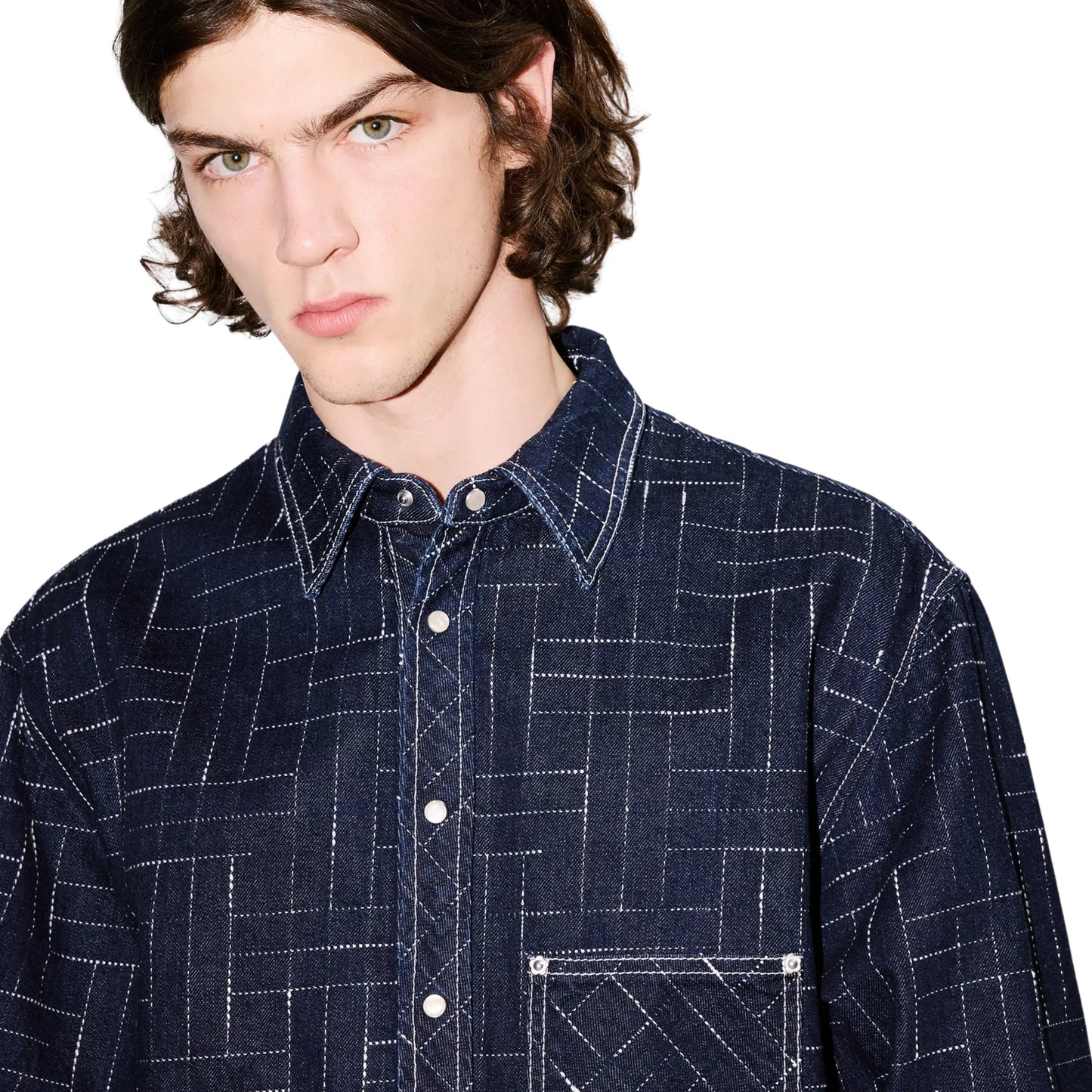 Kenzo Shirt Weave Denim Blue 2.0