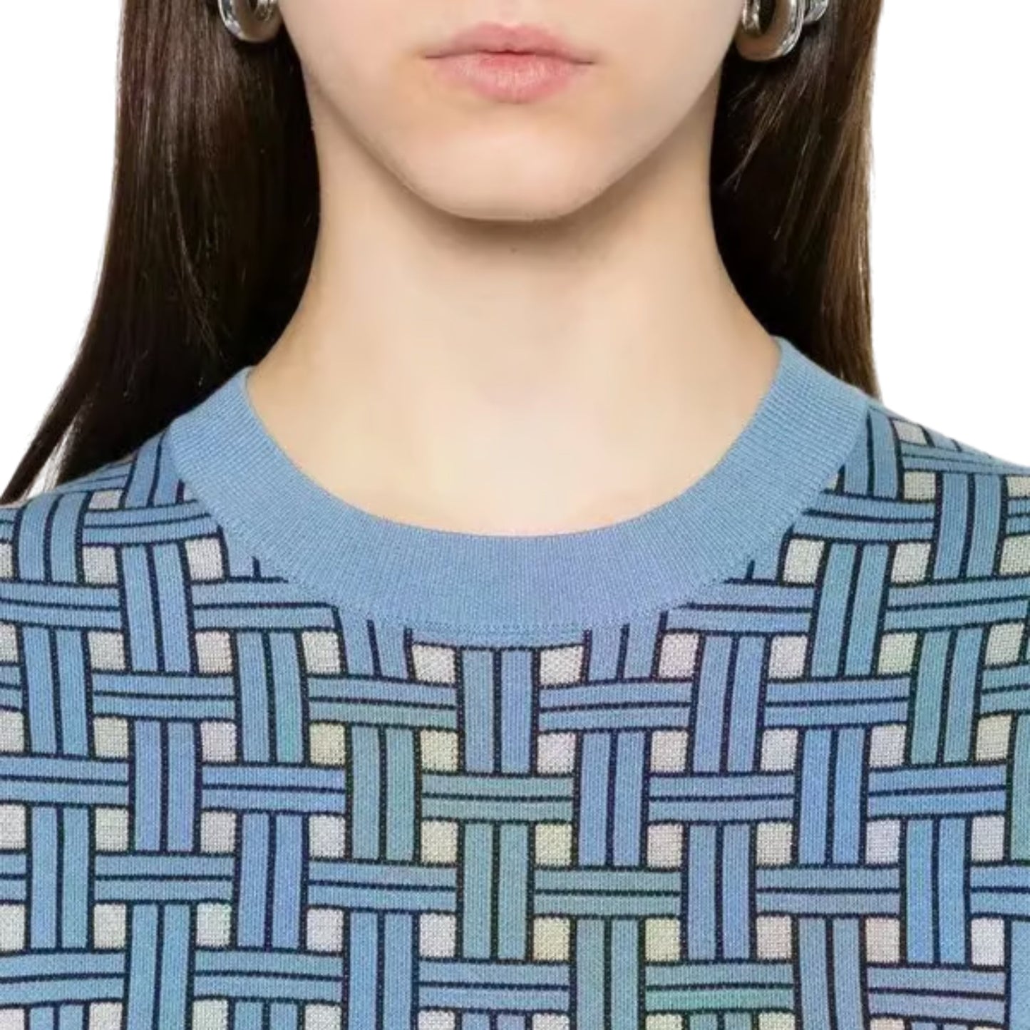 Kenzo T-Shirt Ladies Weave Long Blue