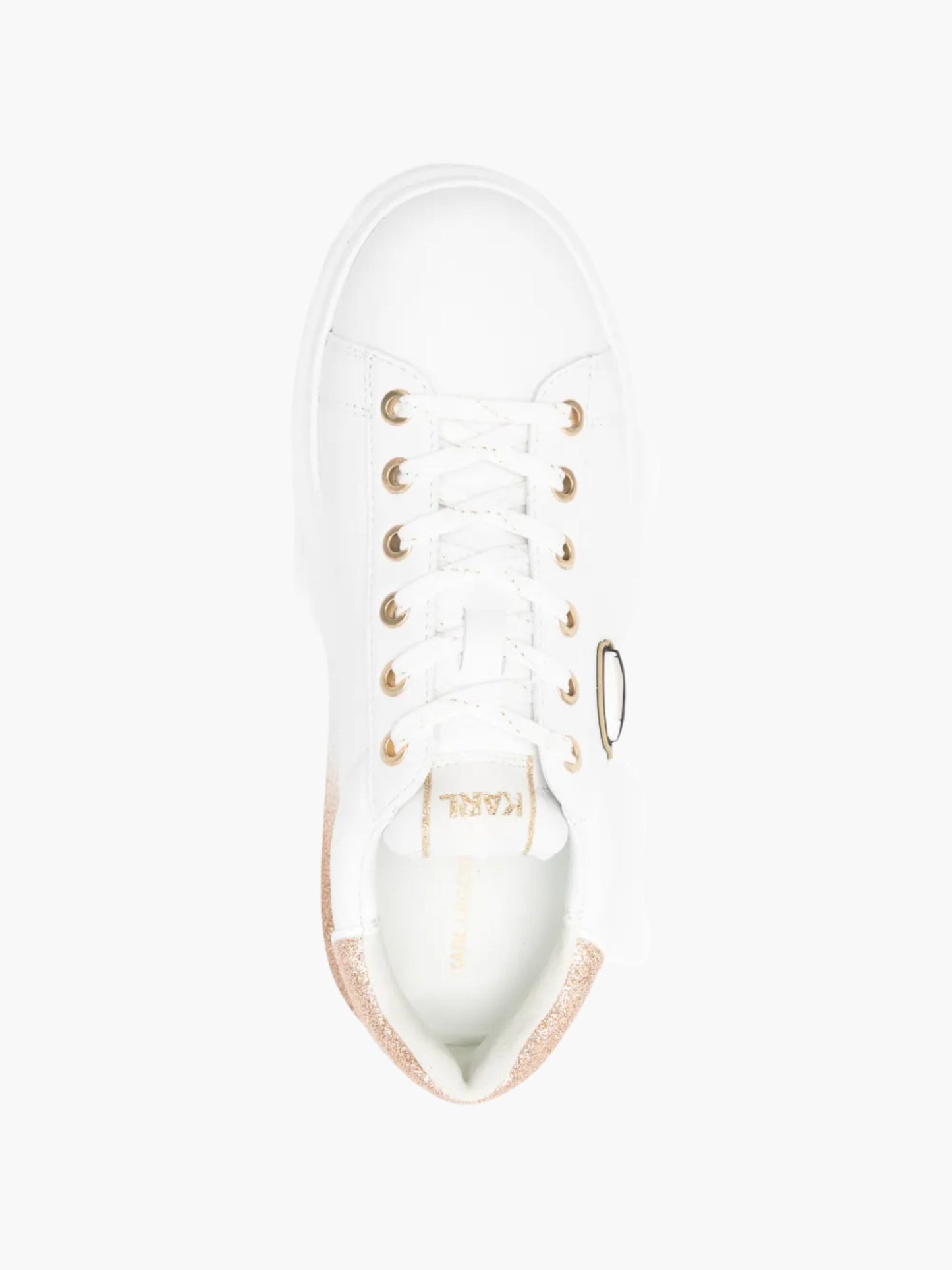 Karl Lagerfeld Sneaker KLL300 Kapri Ombre Nft Lo Lace White Lthr W/Gold