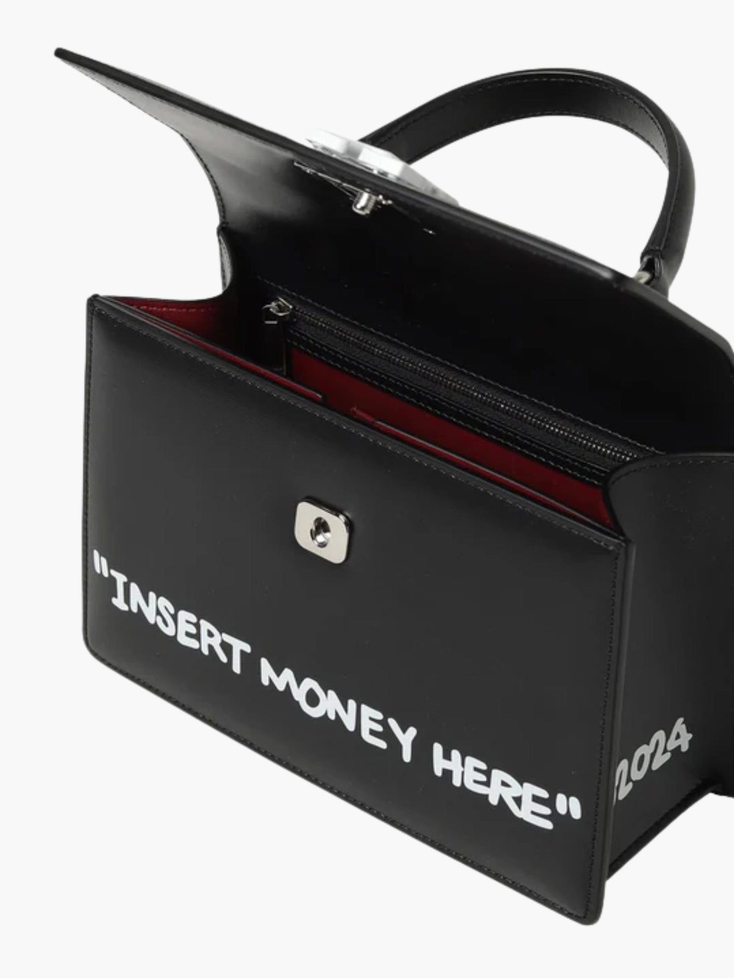 Off-White Bag White Logo Handle Black