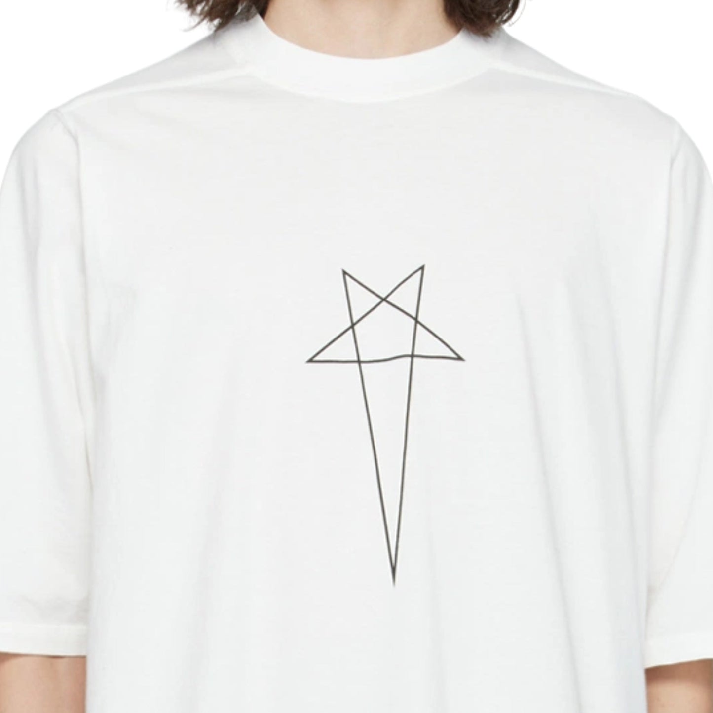 Rick Owens T-Shirt Pyramid Logo White