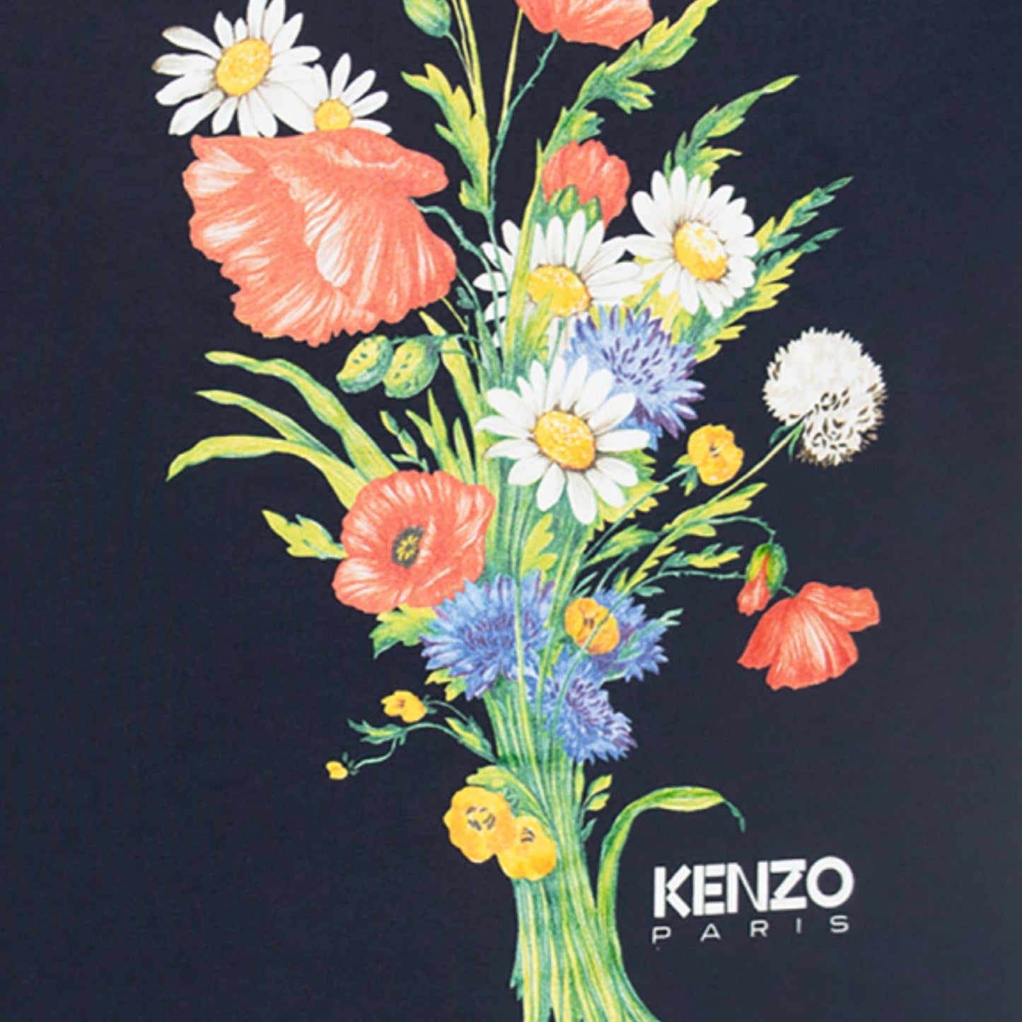 Kenzo T-Shirt Floral Printed Blue