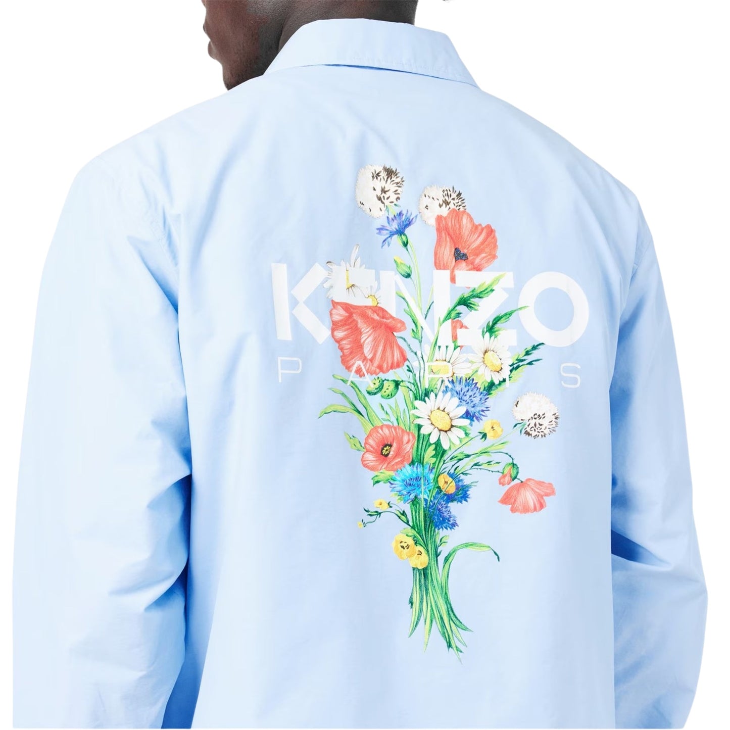 Kenzo Jacket Coach Floral Print Blue
