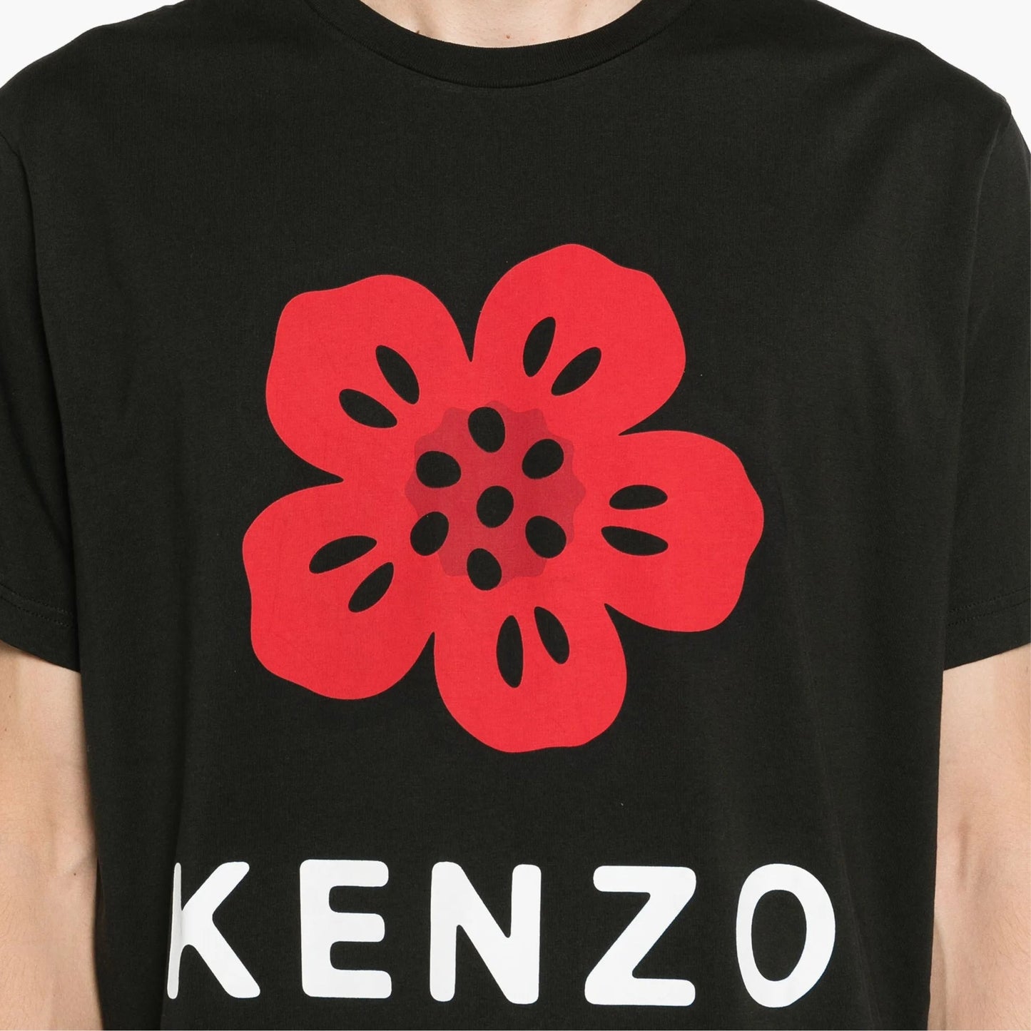 Kenzo T-Shirt Big Logo Boke Flower Black