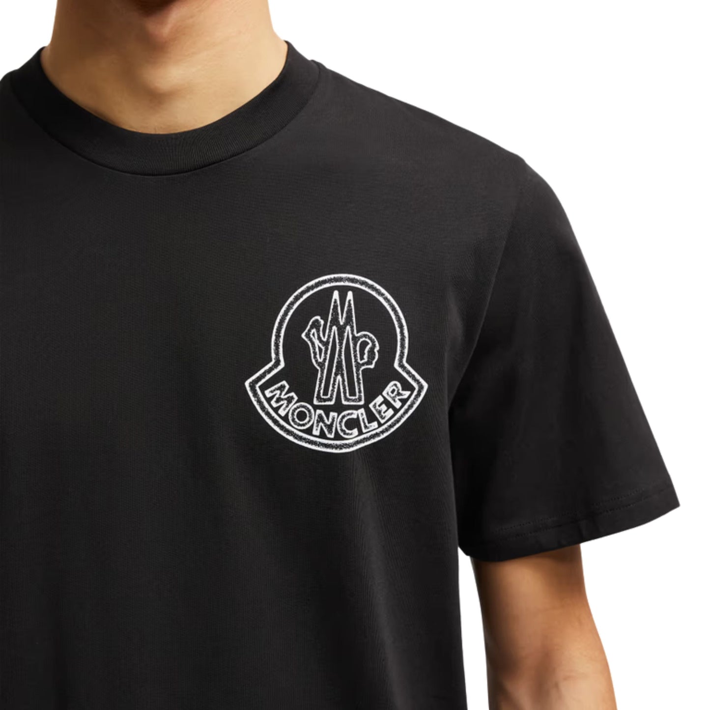 Moncler T-Shirt Logo Black-White