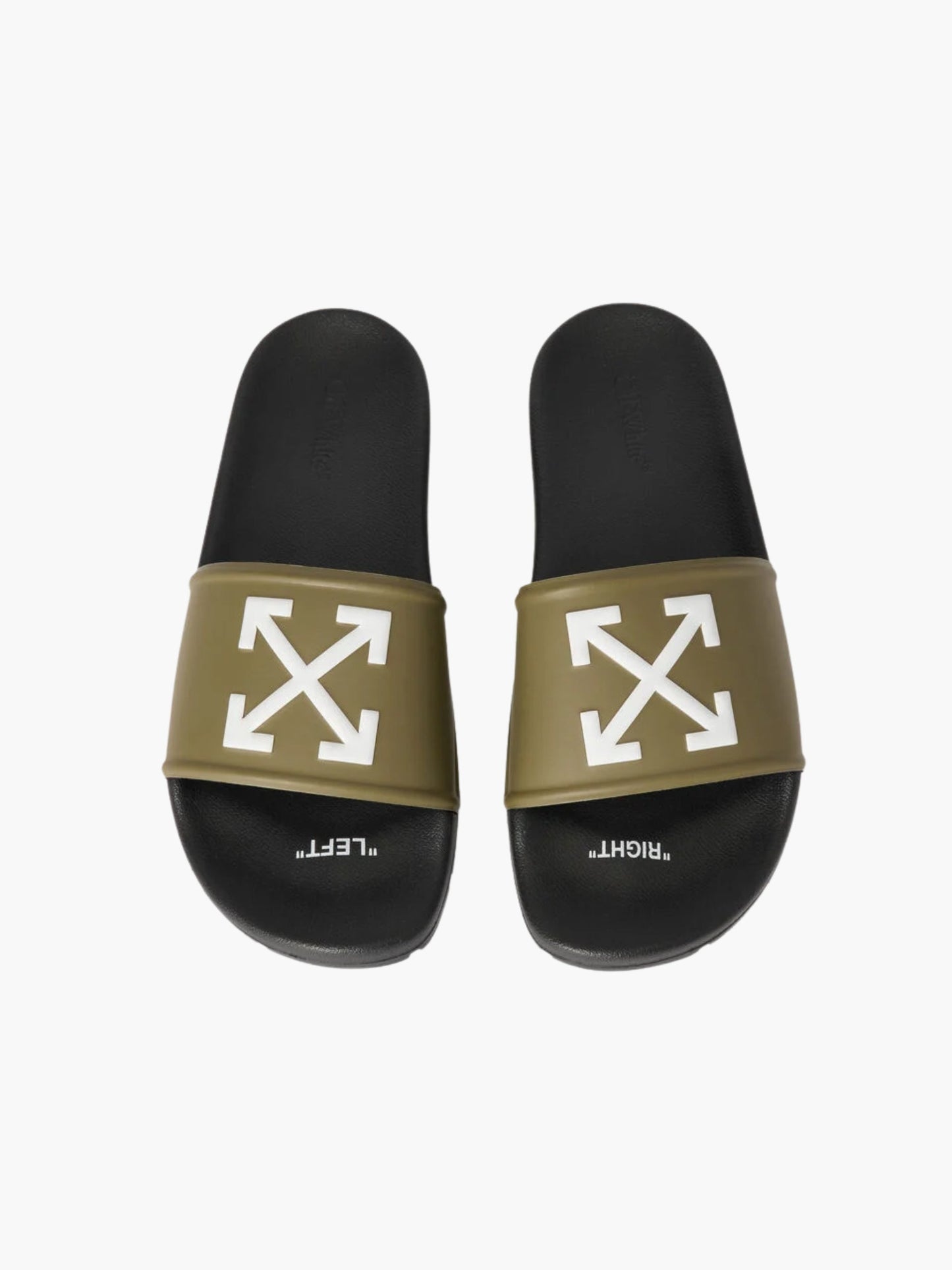 Off-white Slides Owsl21 W-arrow Black/Olive Green