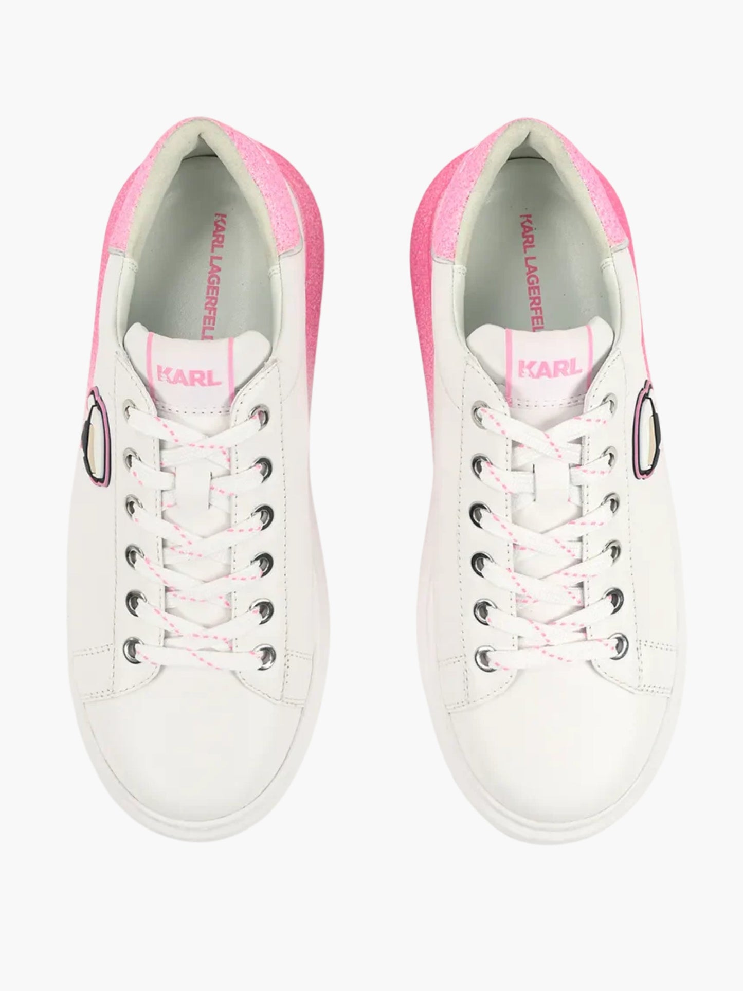 Karl Lagerfeld Sneaker KLL301 Kapri Ombre Nft Lo Lace White Lthr W/Pink