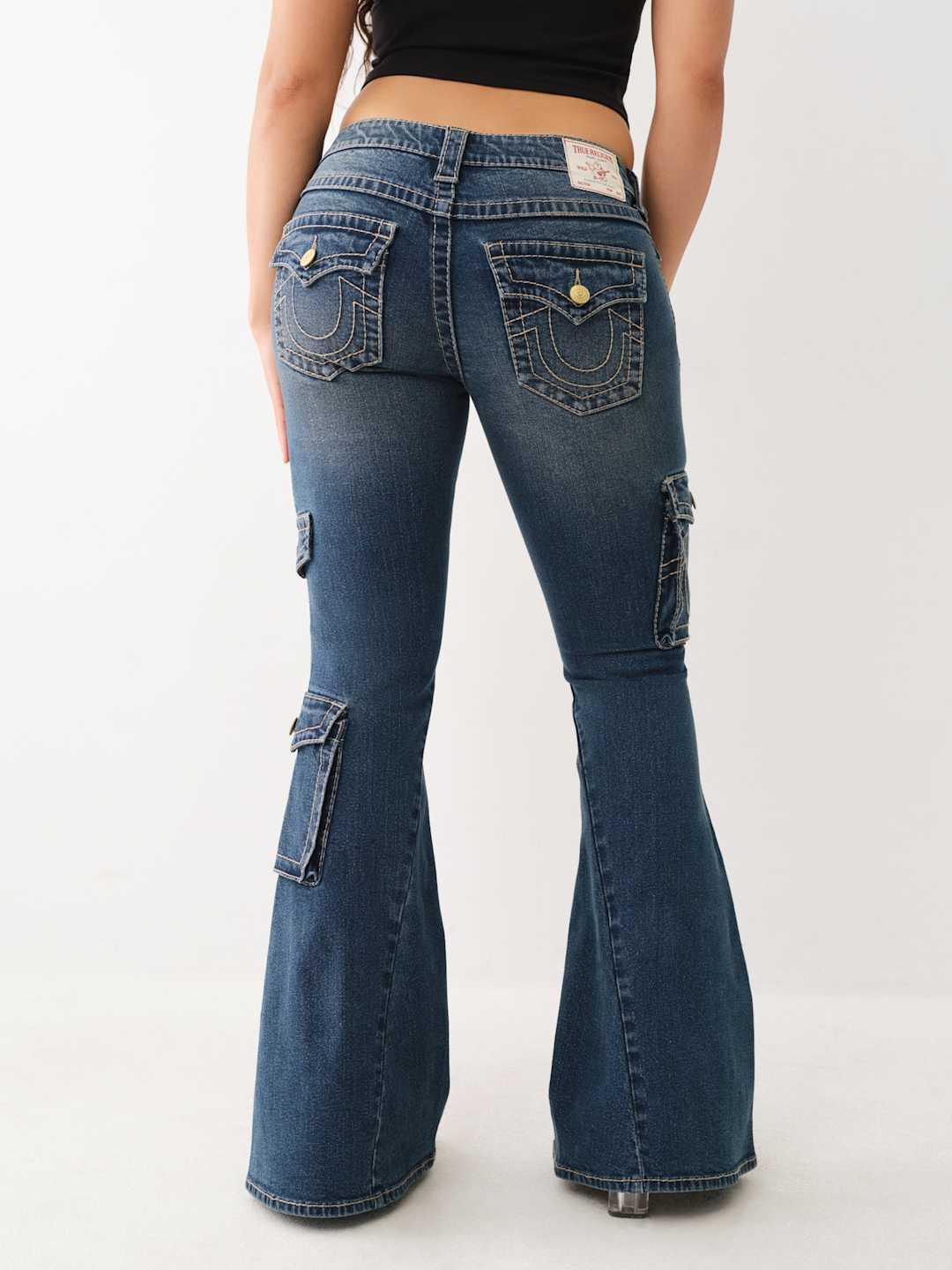 True Religion Jeans Big T Low Rise Flare Dar