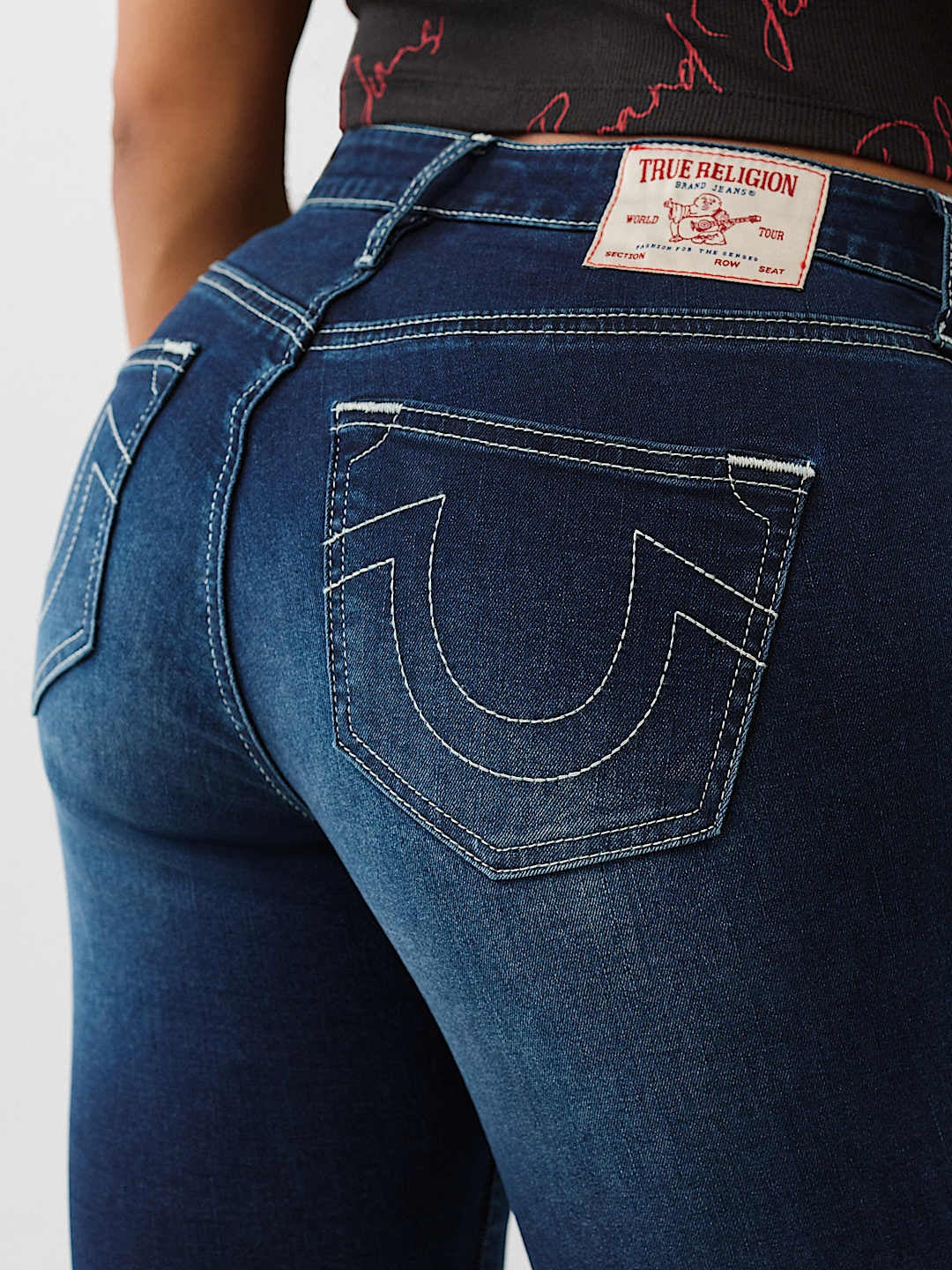 True Religion Jeans Jennie Sn Mr Dark Mahogany Wood Wash