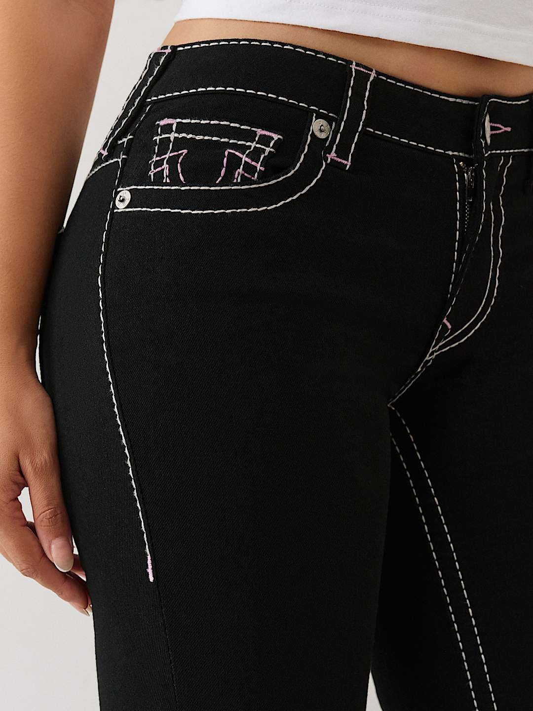 True Religion Jeans Becca Big T Mr Cut Black Rinse