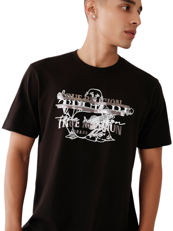 True Religion T-Shirt Buddha Logo Black