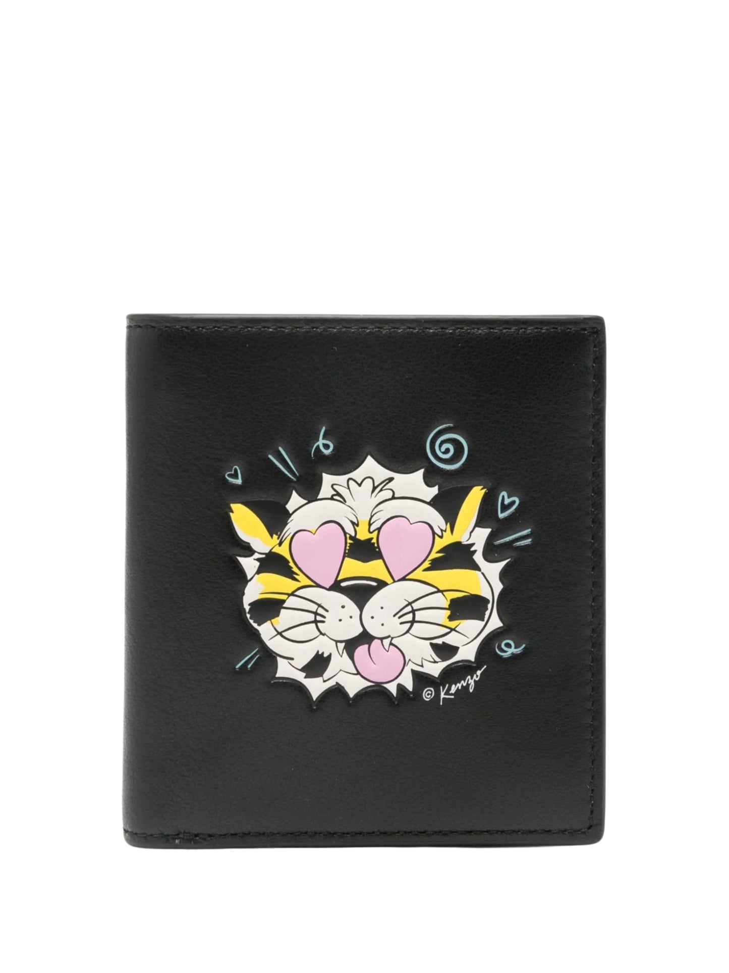 Kenzo Wallet Wild Tiger Mini Fold Black