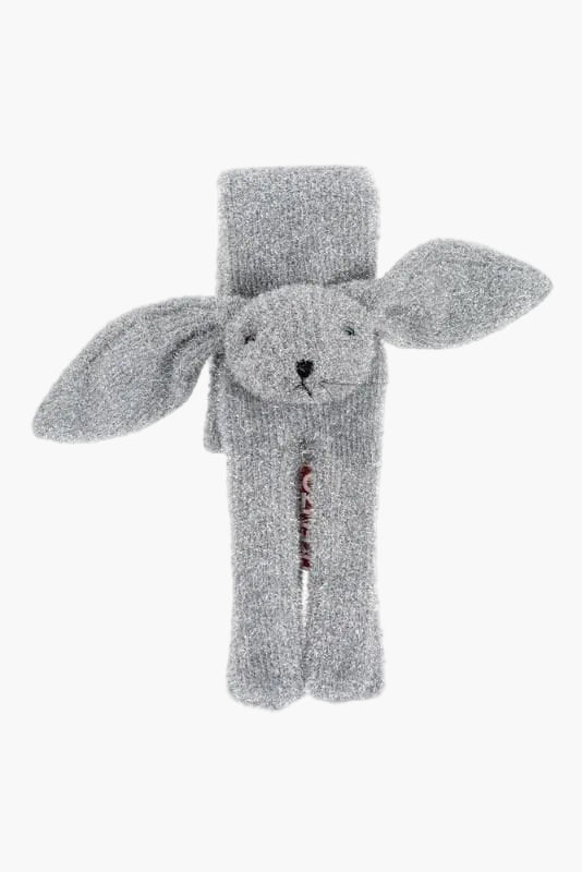 Kenzo Scarf Tinsel Knit Bunny Silver