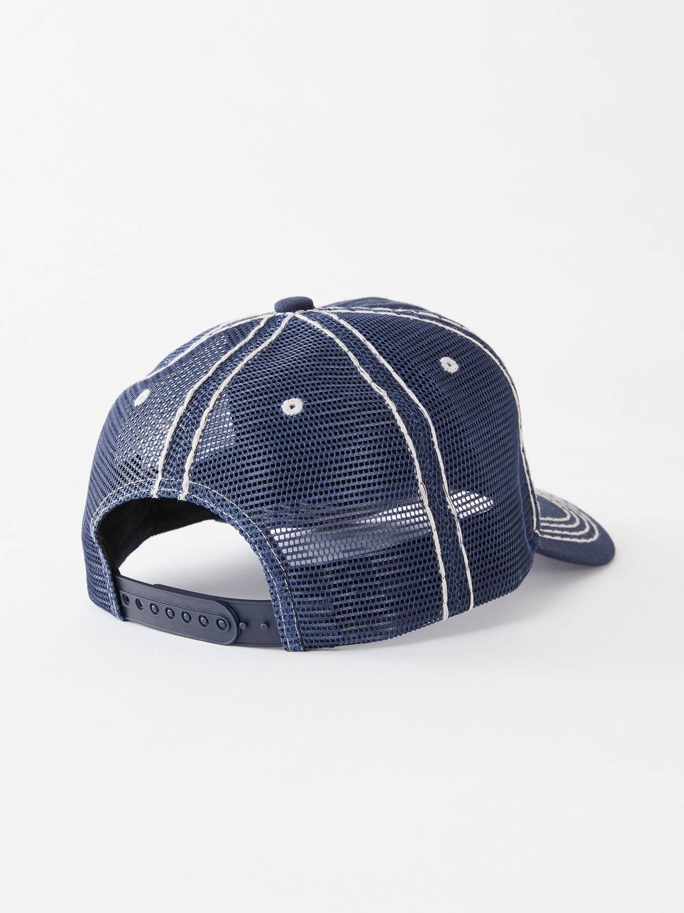 True Religion Concert Patch Big T Trucker Cap Ace Blue/ Natural
