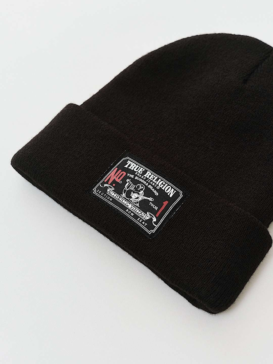 True Religion Concert Patch Beanie Jet Black