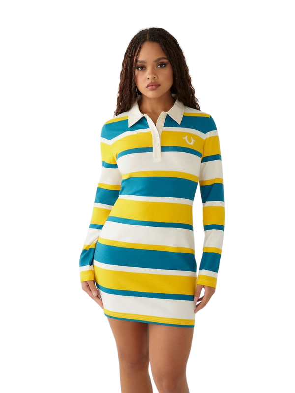 True Religion Dress Mini Striped Multi Colour
