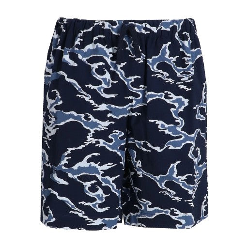 Kenzo Bermuda Shorts Oceans Camo Blue