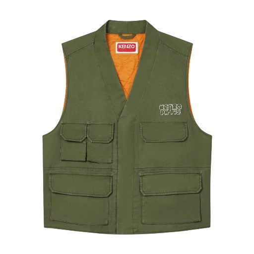 Kenzo Sleevless Jacket Khaki