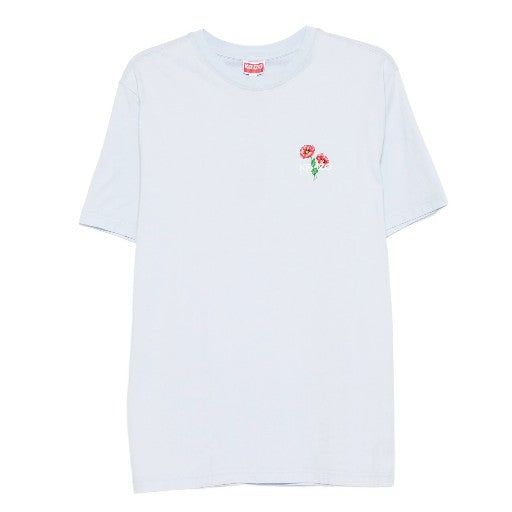 Kenzo T-Shirt Floral Printed Logo Blue