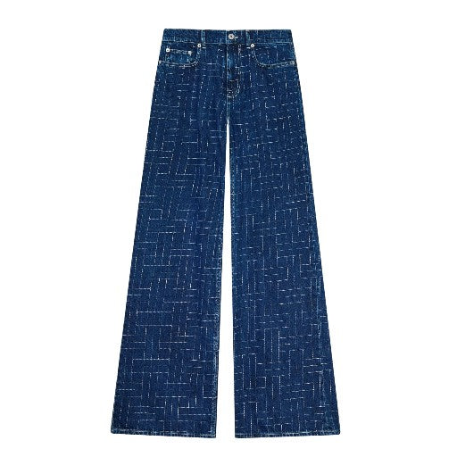 Kenzo Jeans Bara Cropped Fit Blue
