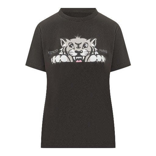 Kenzo T-Shirt Tiger Graphic Black