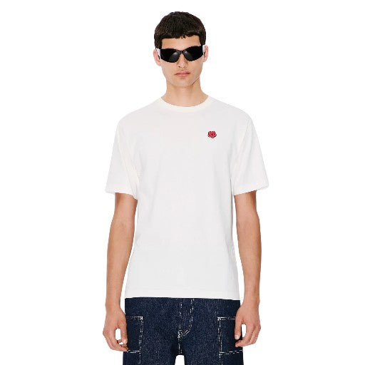 Kenzo T-Shirt Boke Flower Embroidered Off White