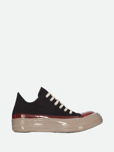 Rick Owens Sneaker Denim Black-Red-Beige